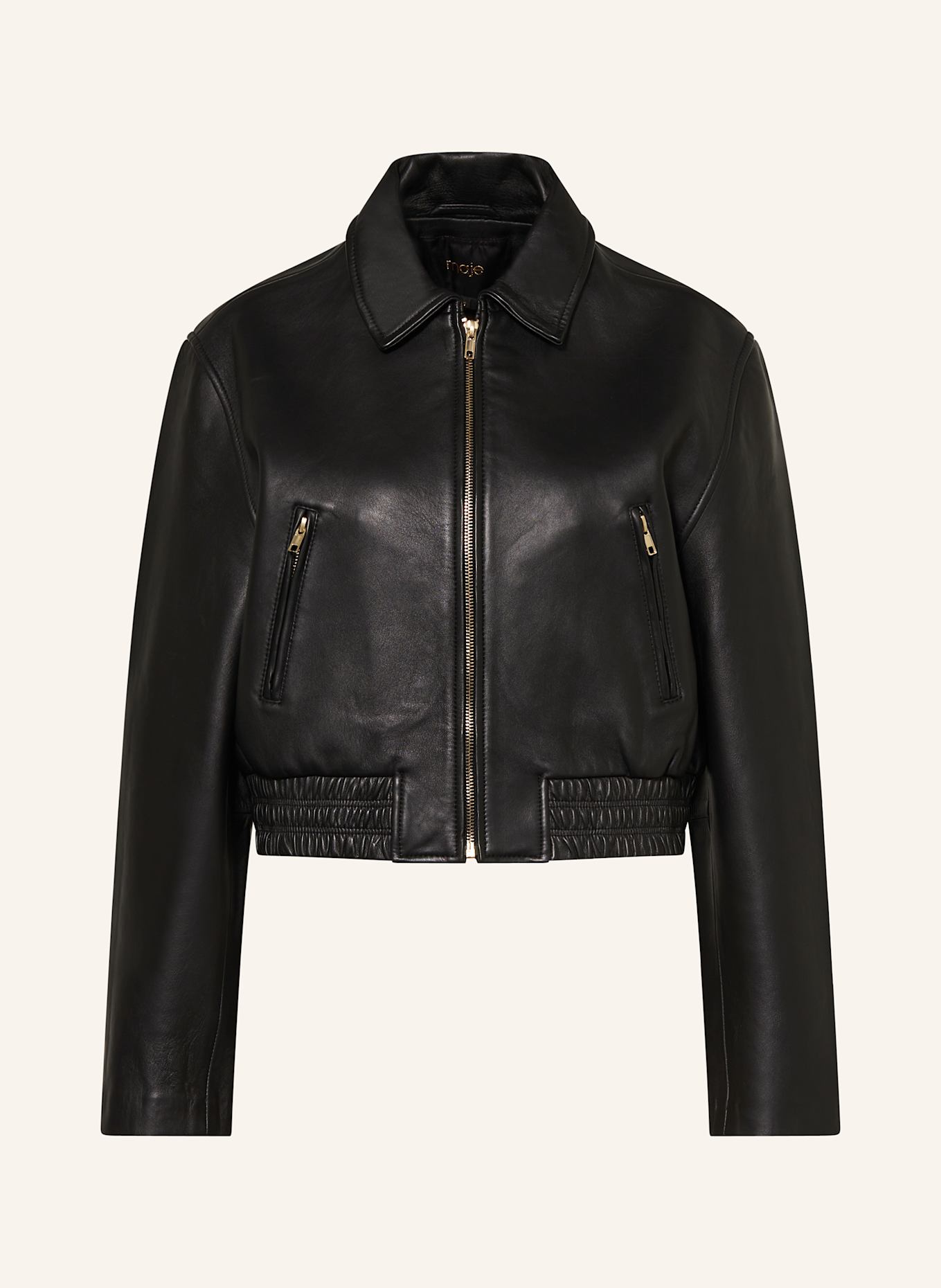 maje Lederjacke: SCHWARZ