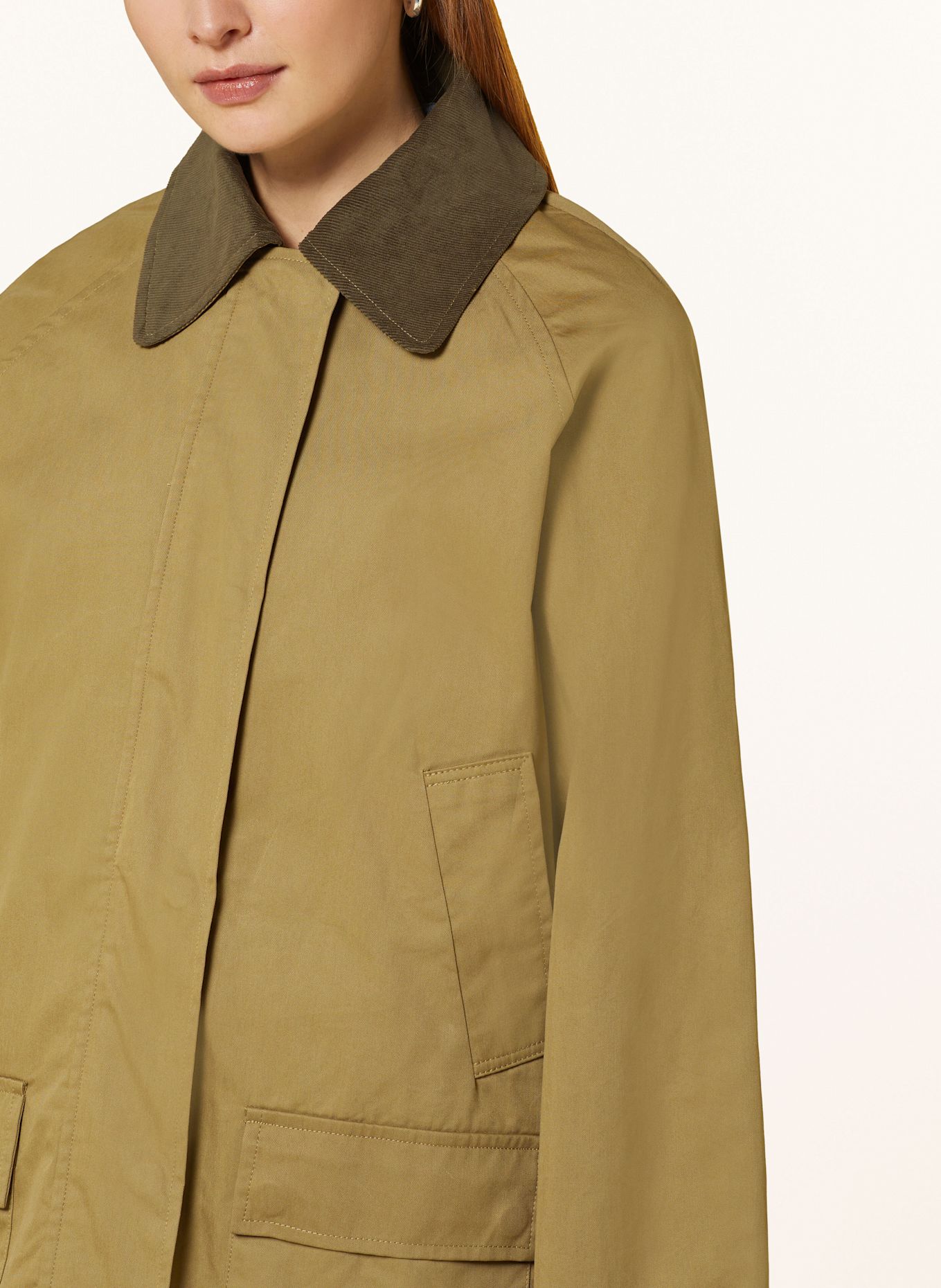 NEO NOIR Fieldjacket ANASTACIA mit Cord: KHAKI