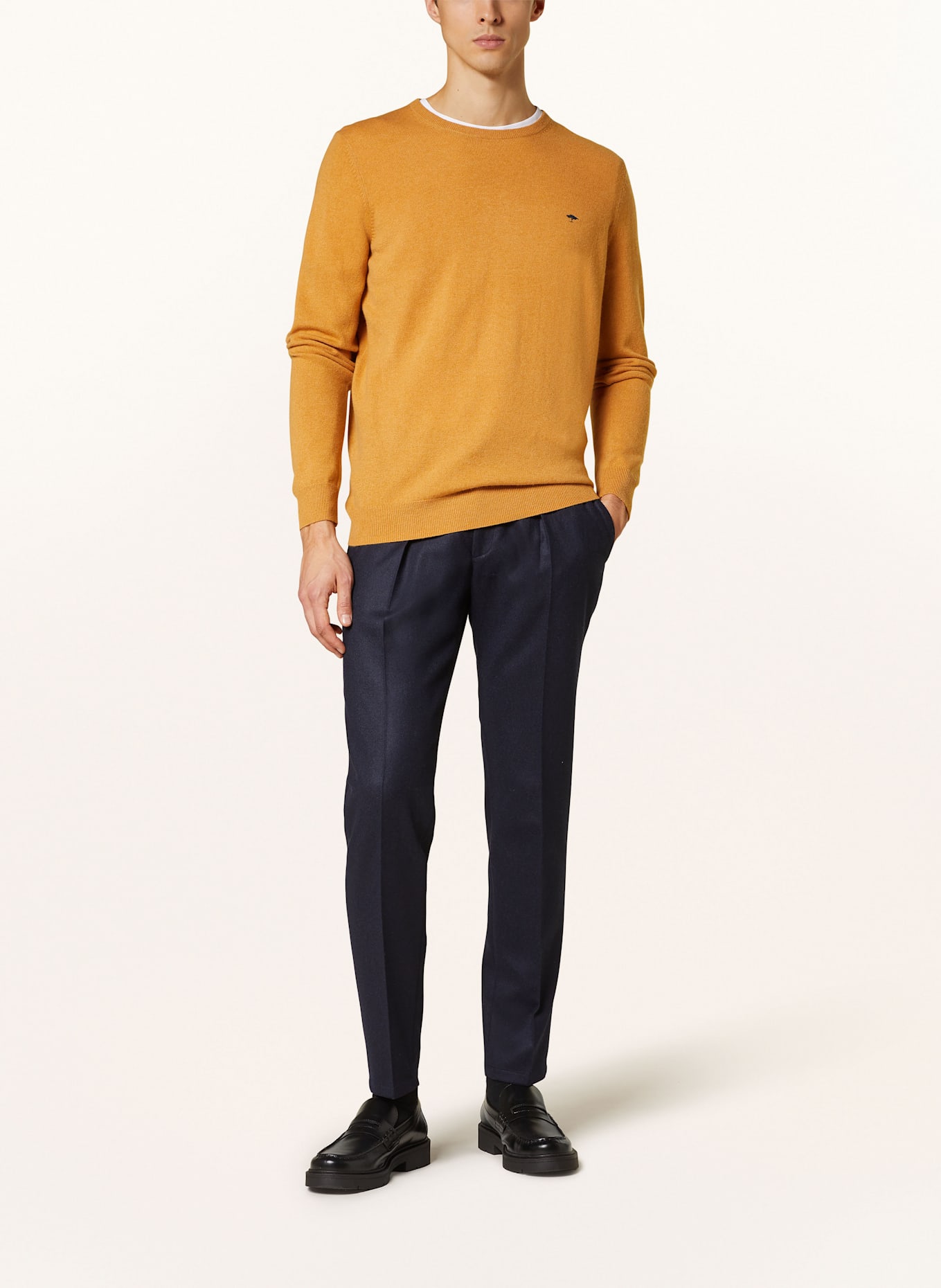 FYNCH-HATTON Pullover: DUNKELGELB