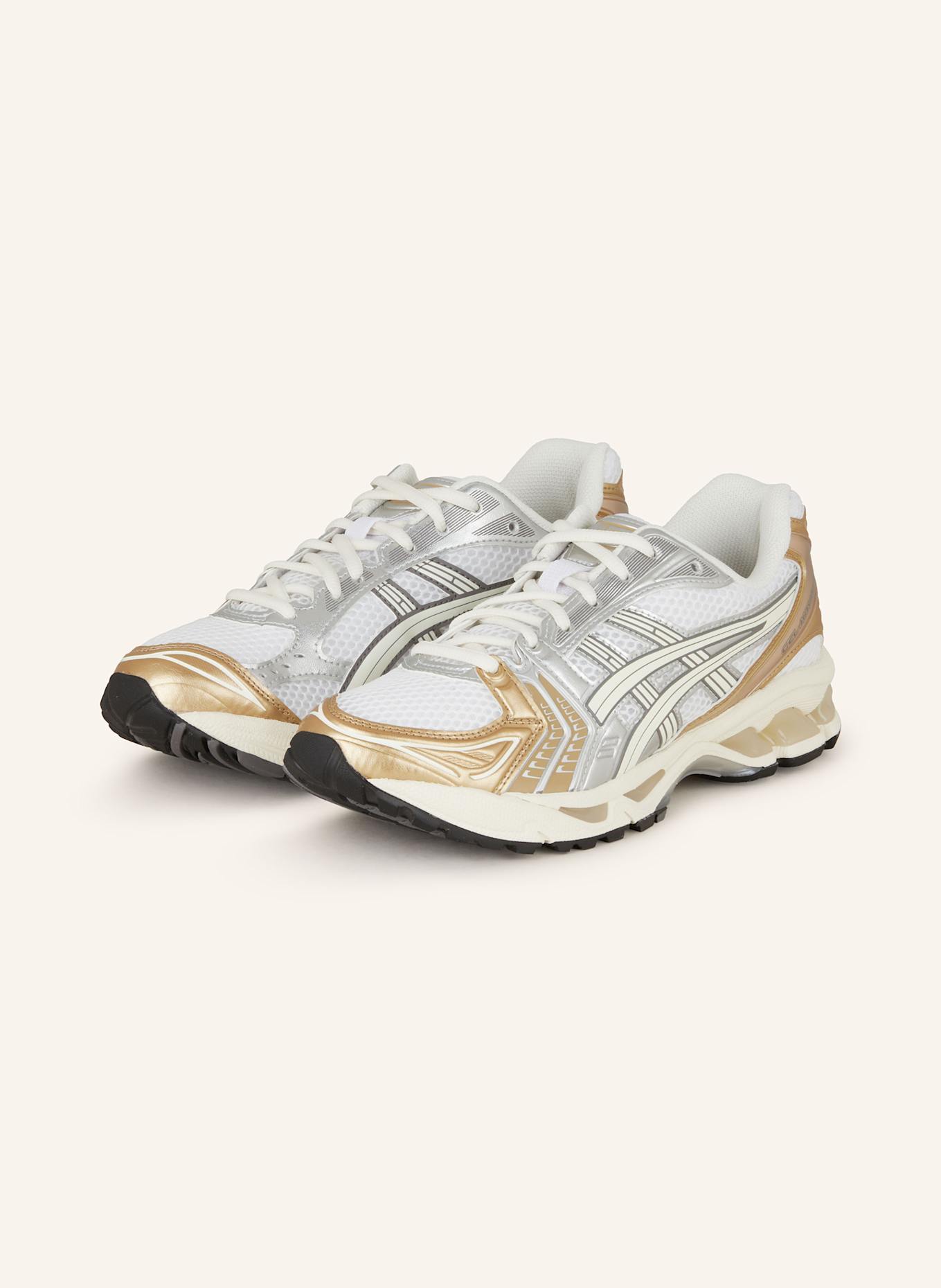 ASICS Sneaker GEL-KAYANO 14: WEISS / GOLD / SILBER