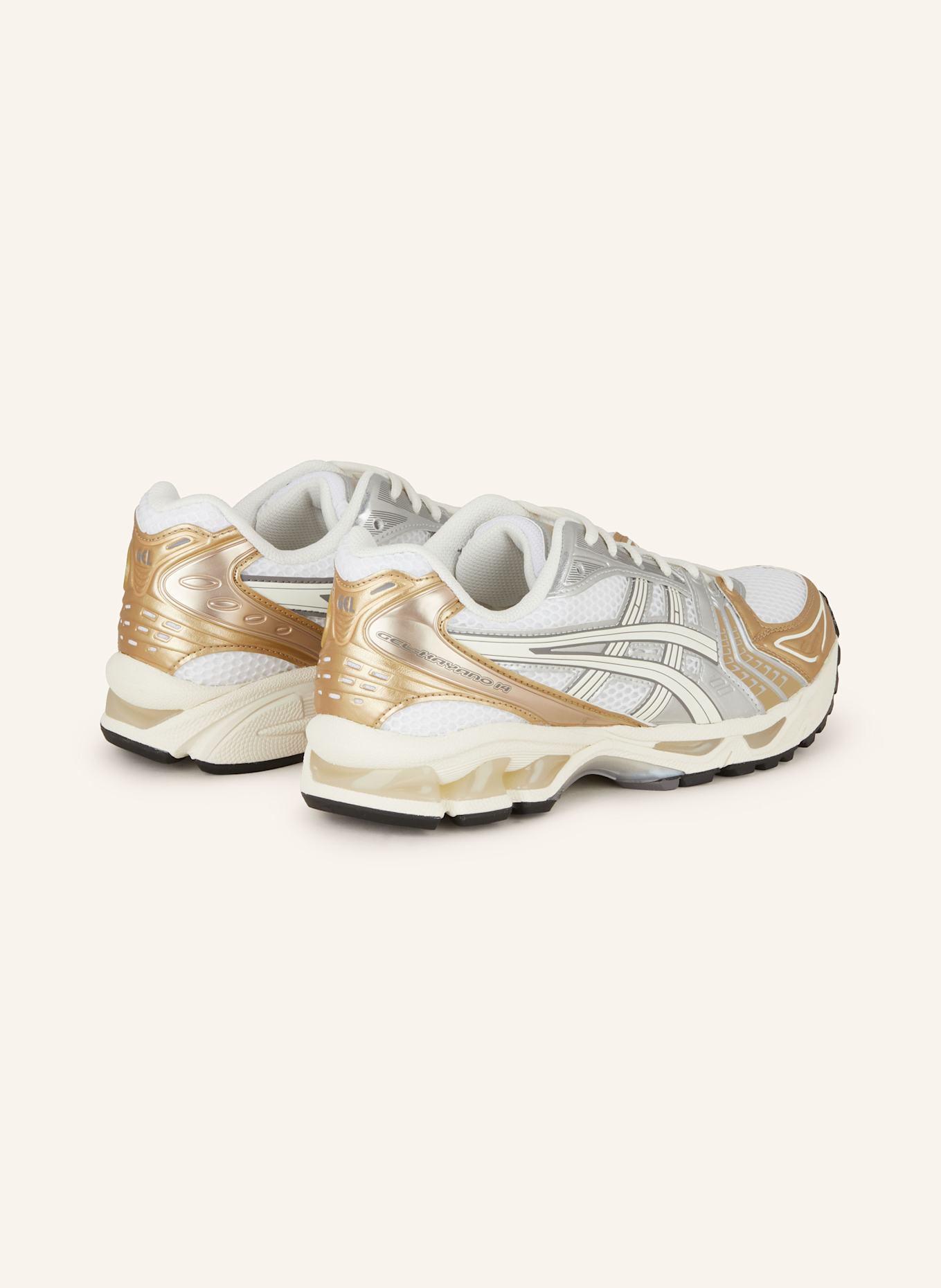 ASICS Sneaker GEL-KAYANO 14: WEISS / GOLD / SILBER