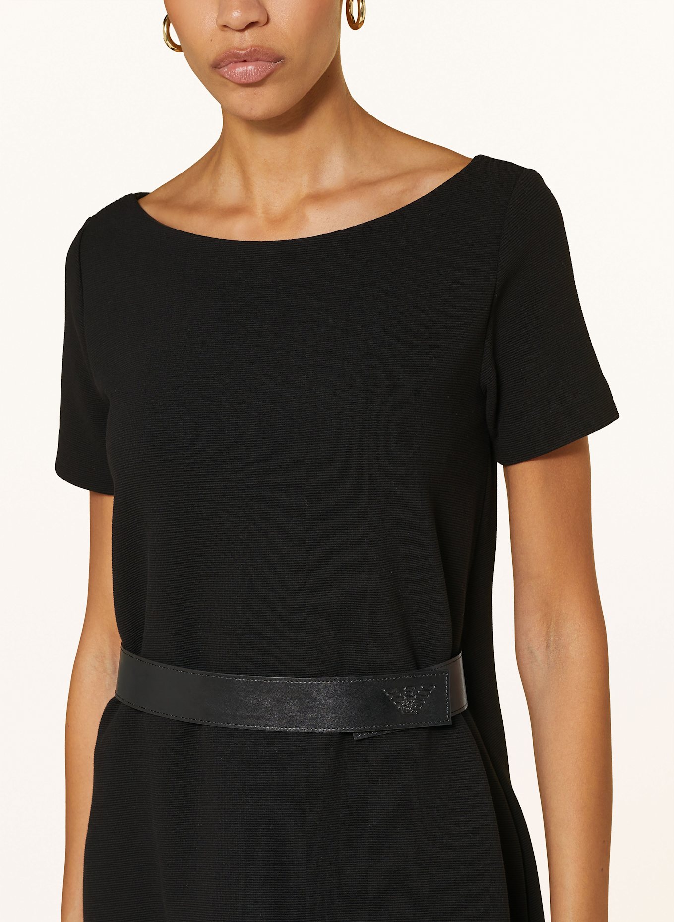EMPORIO ARMANI Etuikleid aus Jersey: SCHWARZ
