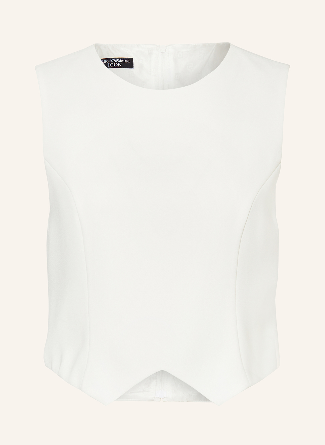 EMPORIO ARMANI Cropped-Blusentop: WEISS