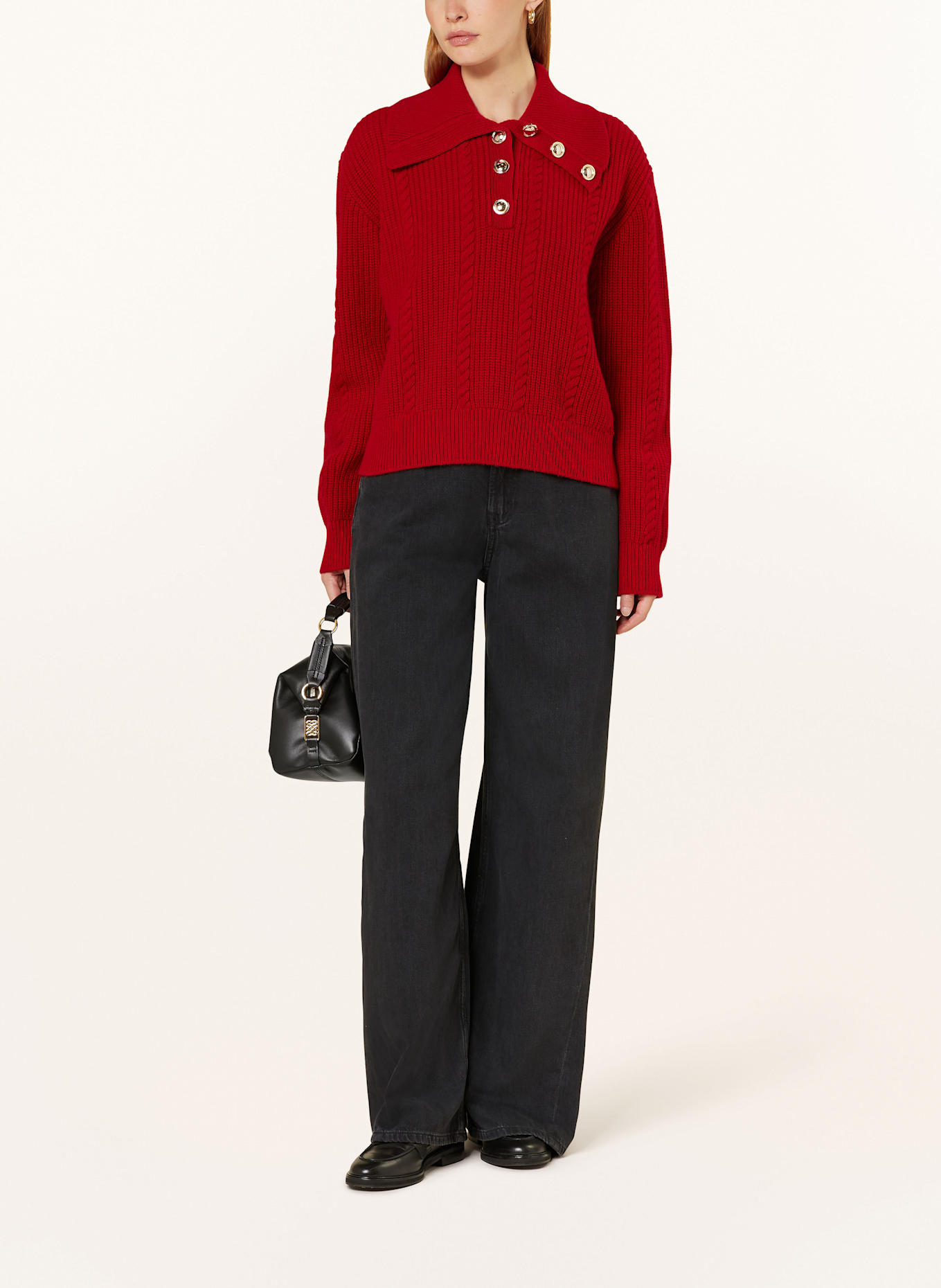 Sandro red sweater new arrivals