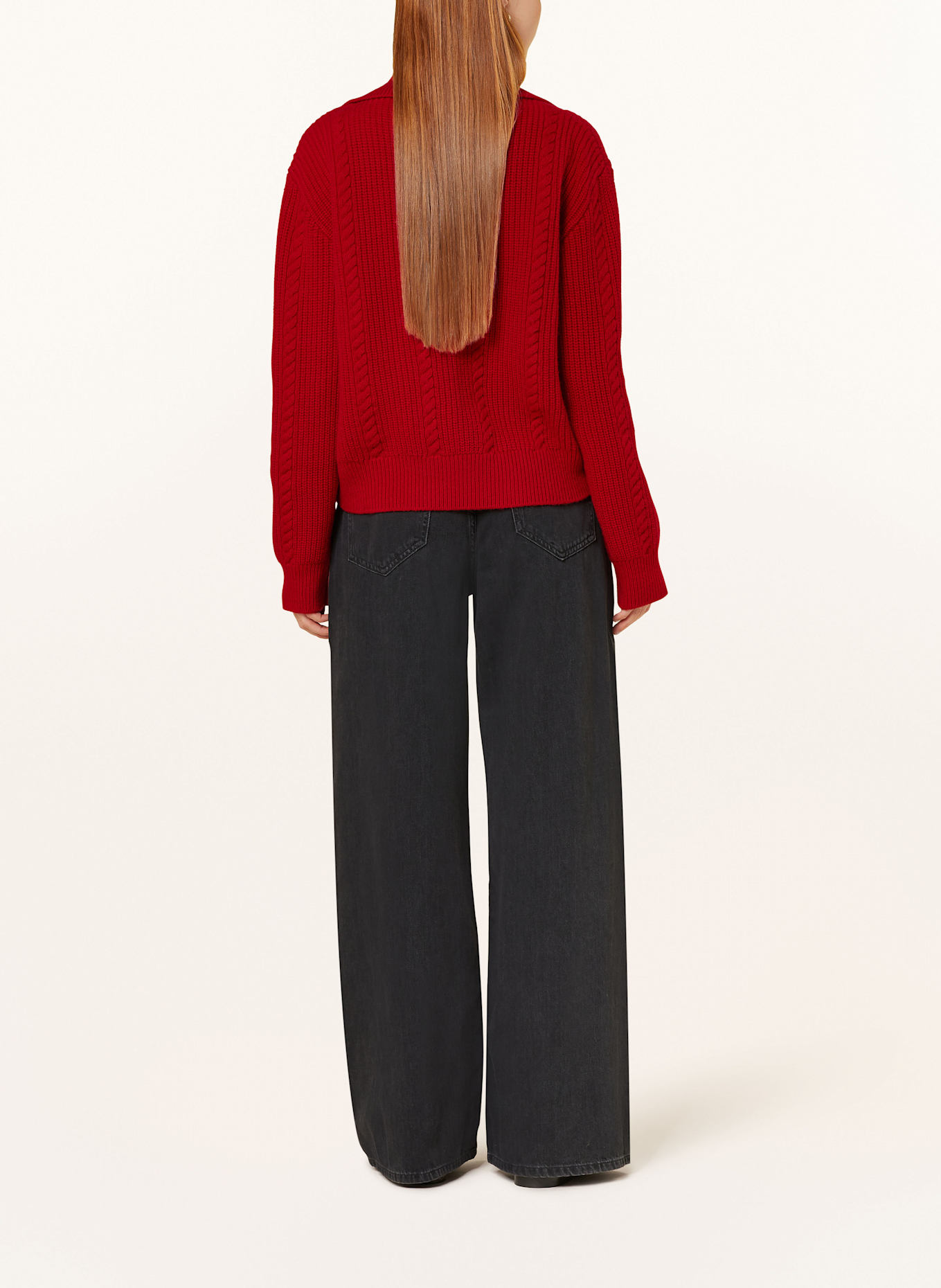 Sandro red sweater outlet