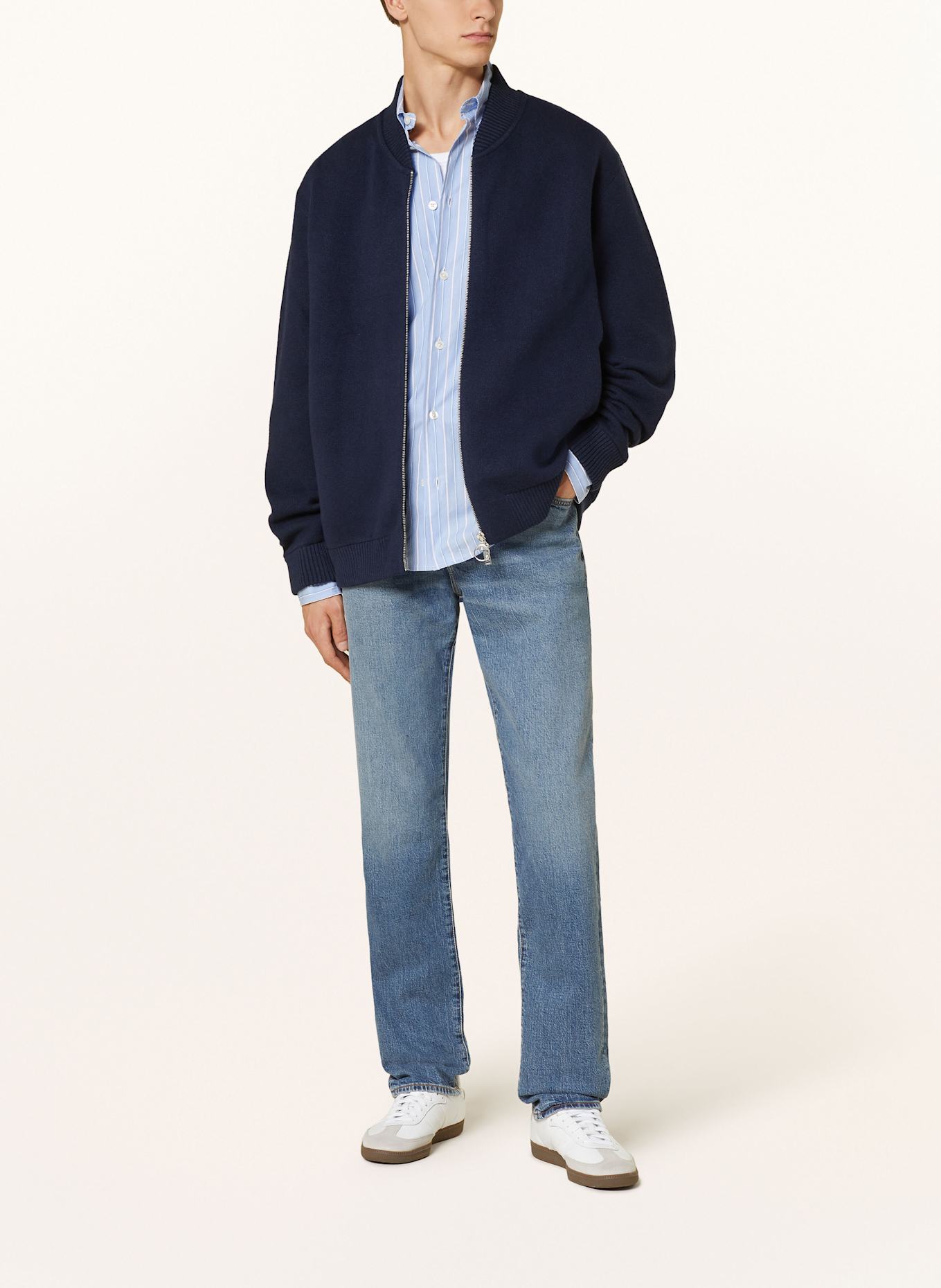 ARMEDANGELS Strickjacke YAAKOV: DUNKELBLAU