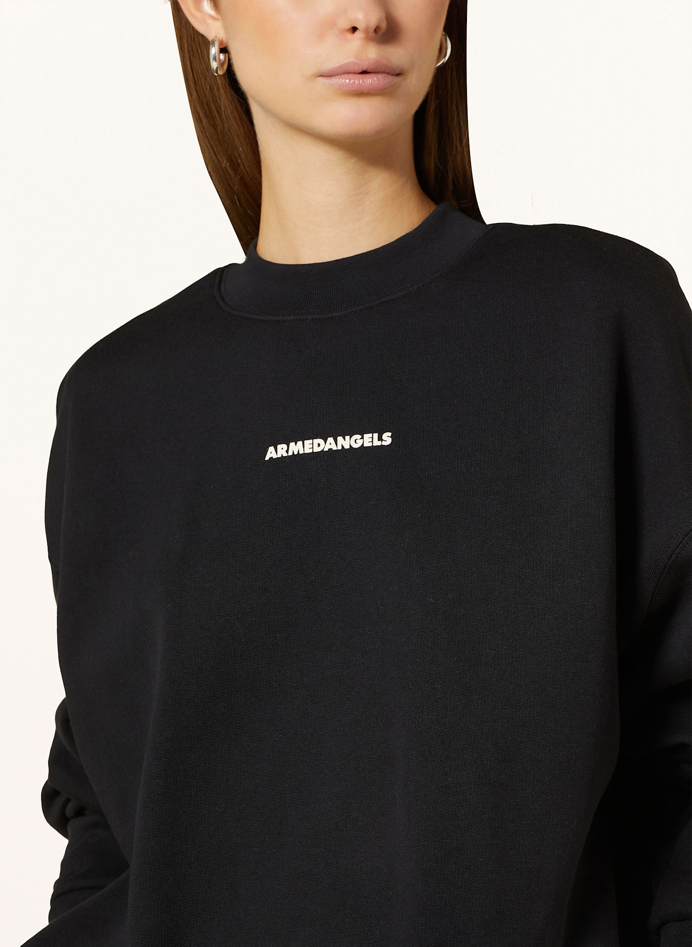 ARMEDANGELS Sweatshirt ALIZAA: SCHWARZ