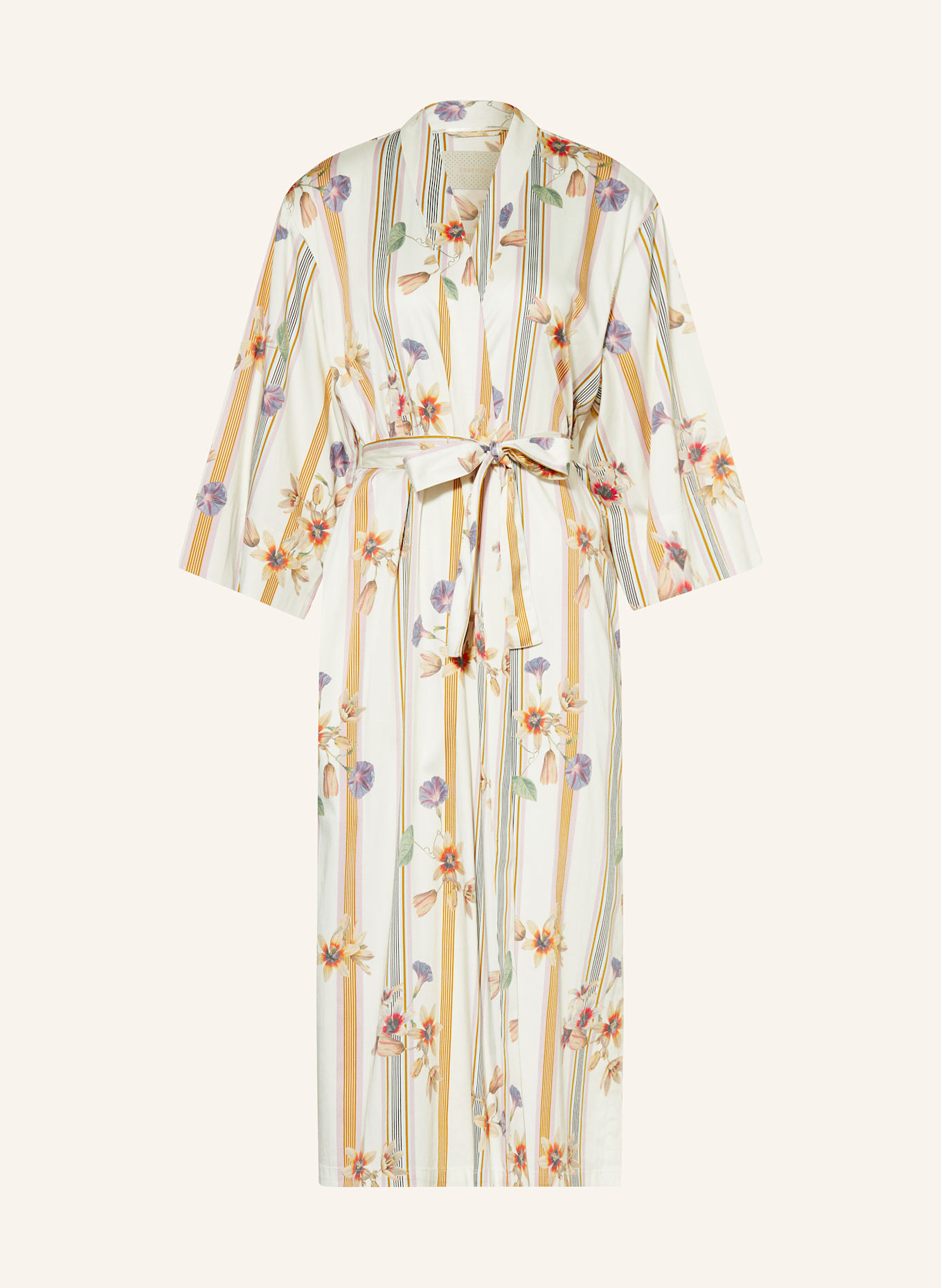 ESSENZA Kimono pour femme ILONA AMARE: ÉCRU/ LILAS CLAIR/ JAUNE FONCÉ