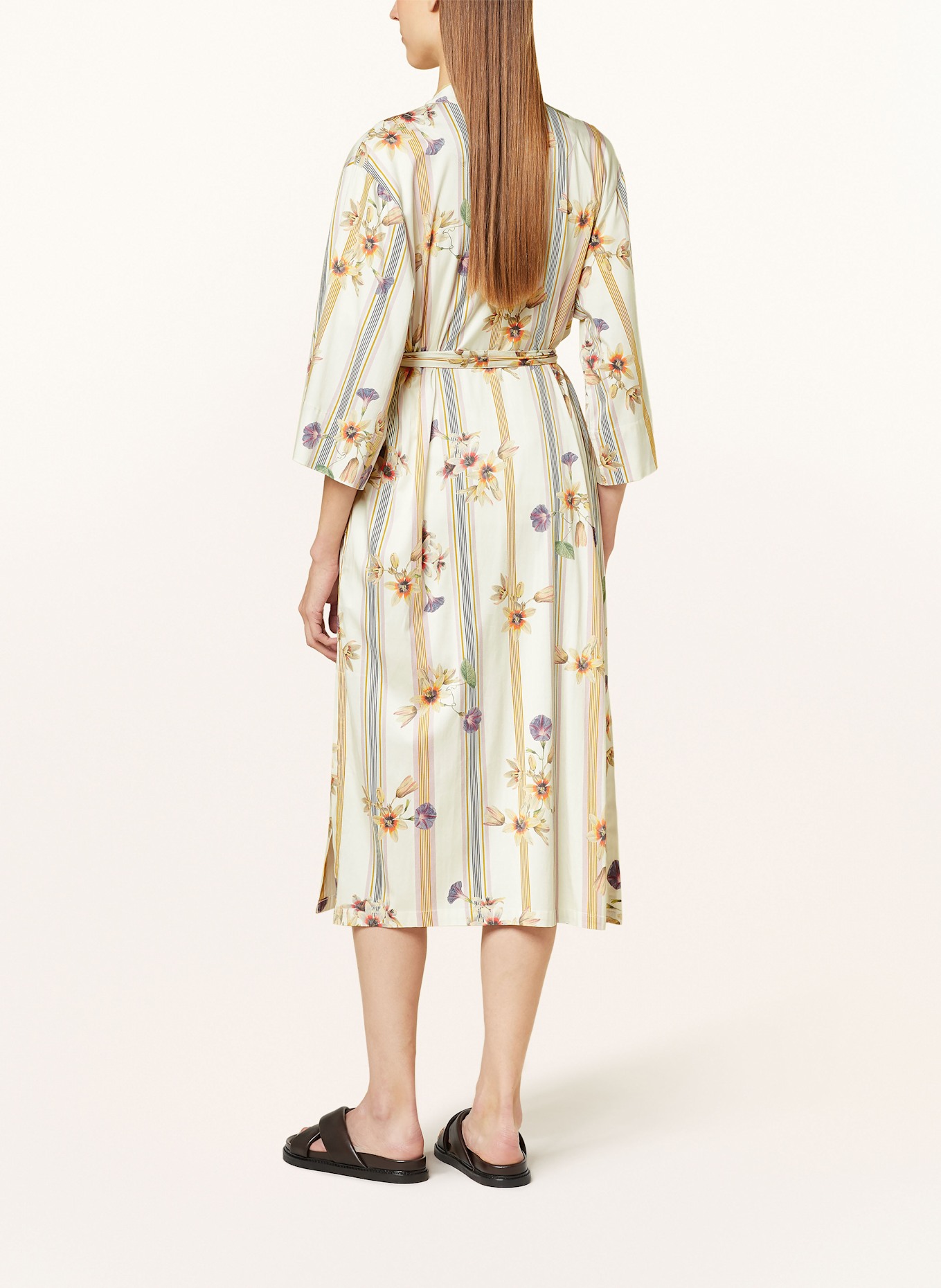 ESSENZA Kimono pour femme ILONA AMARE: ÉCRU/ LILAS CLAIR/ JAUNE FONCÉ
