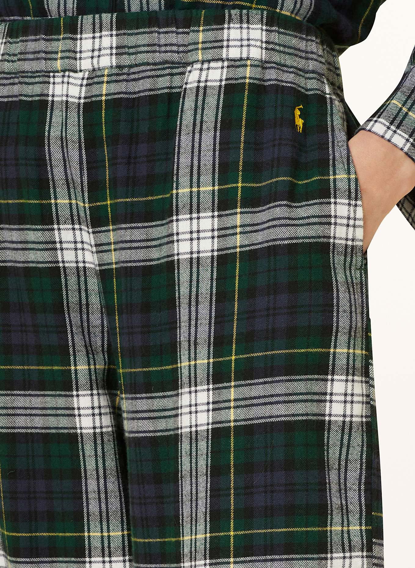 POLO RALPH LAUREN Schlafanzug aus Flanell: DUNKELBLAU / GELB