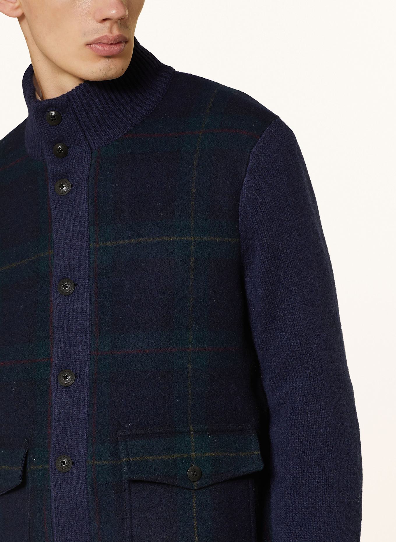 POLO RALPH LAUREN Kurtka z mieszanki materiałów: GRANATOWY / CIEMNOZIELONY / CZERWONY