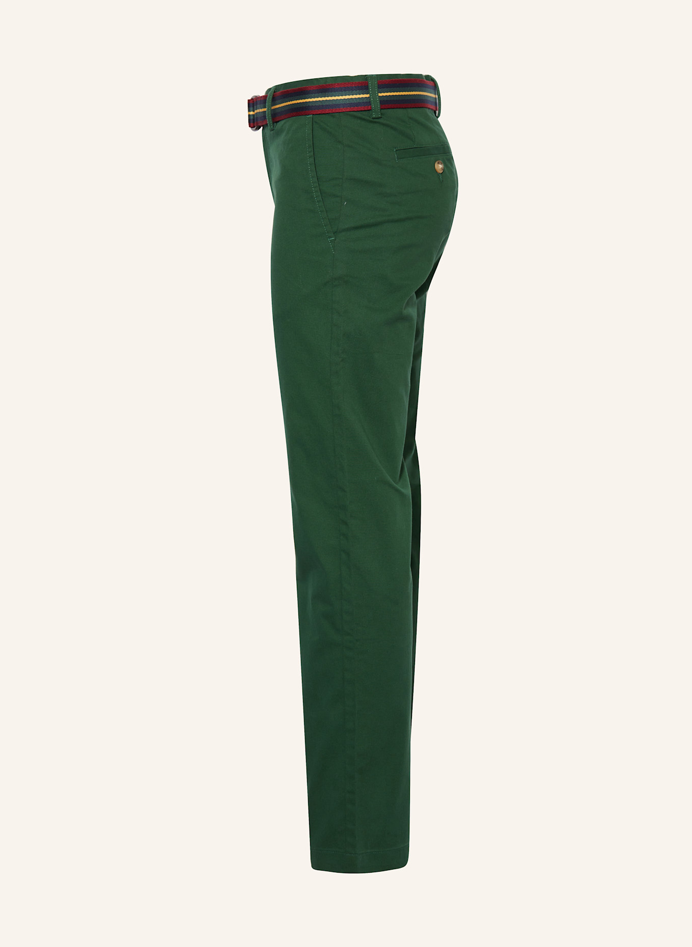 POLO RALPH LAUREN Chinos: DARK GREEN / RED / YELLOW