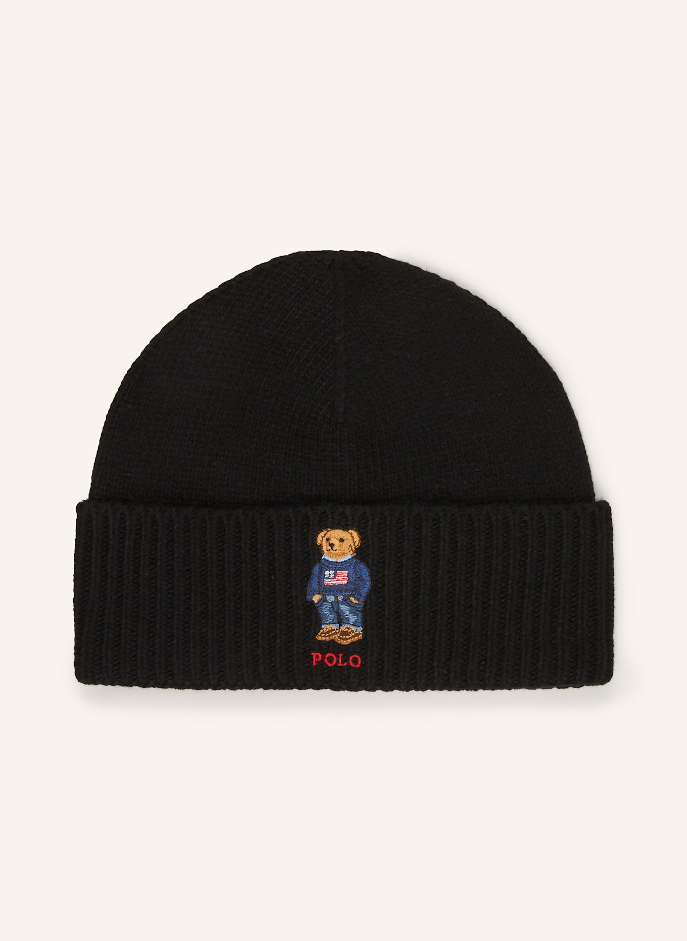 Black polo knit hat shop