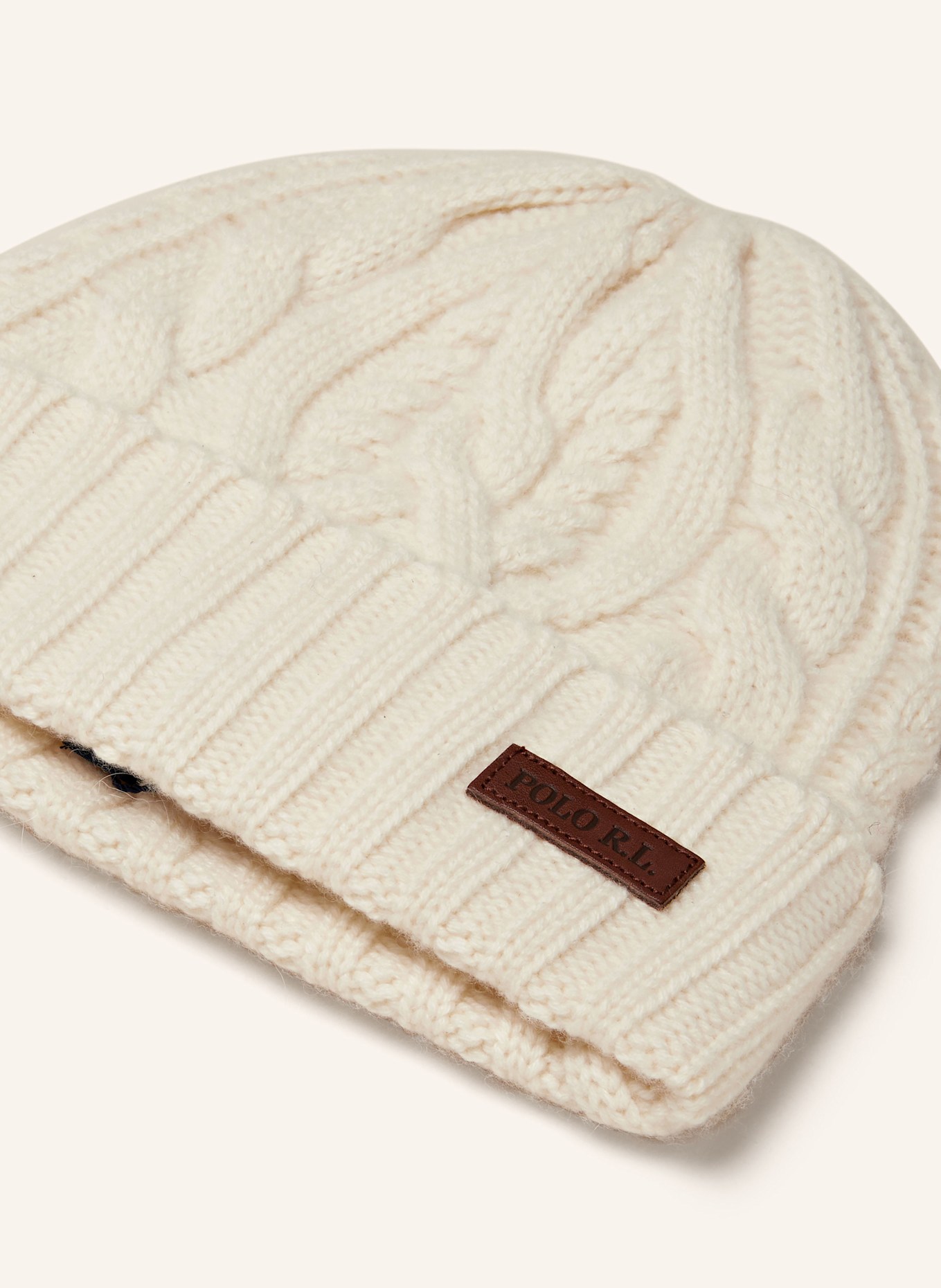 POLO RALPH LAUREN Mütze mit Cashmere: ECRU