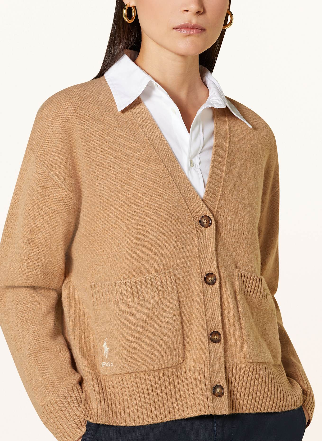 POLO RALPH LAUREN cardigan: BEIGE