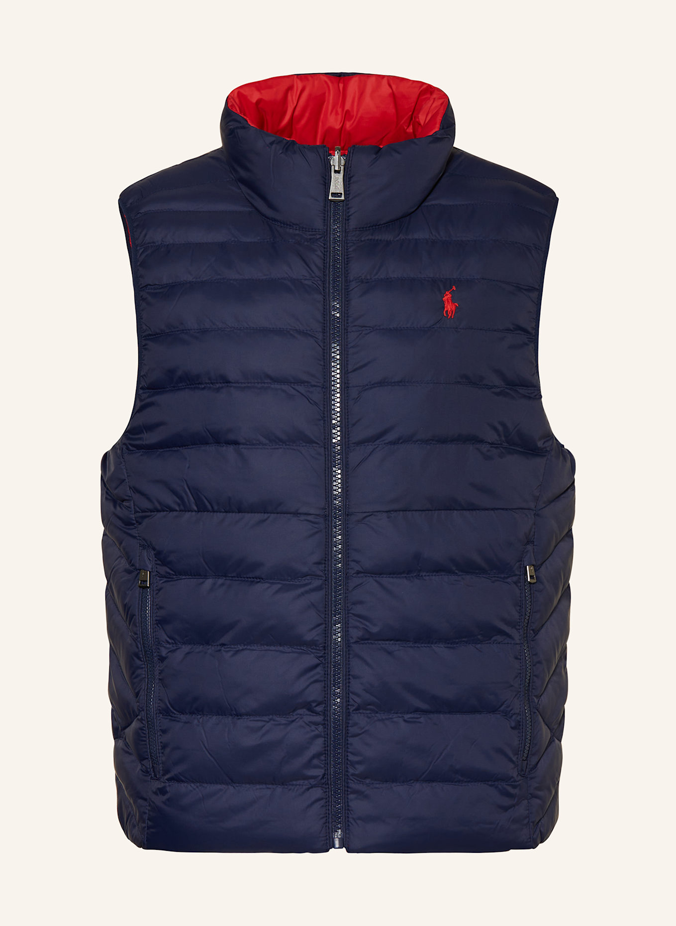 POLO RALPH LAUREN Steppweste zum Wenden: DUNKELBLAU/ ROT