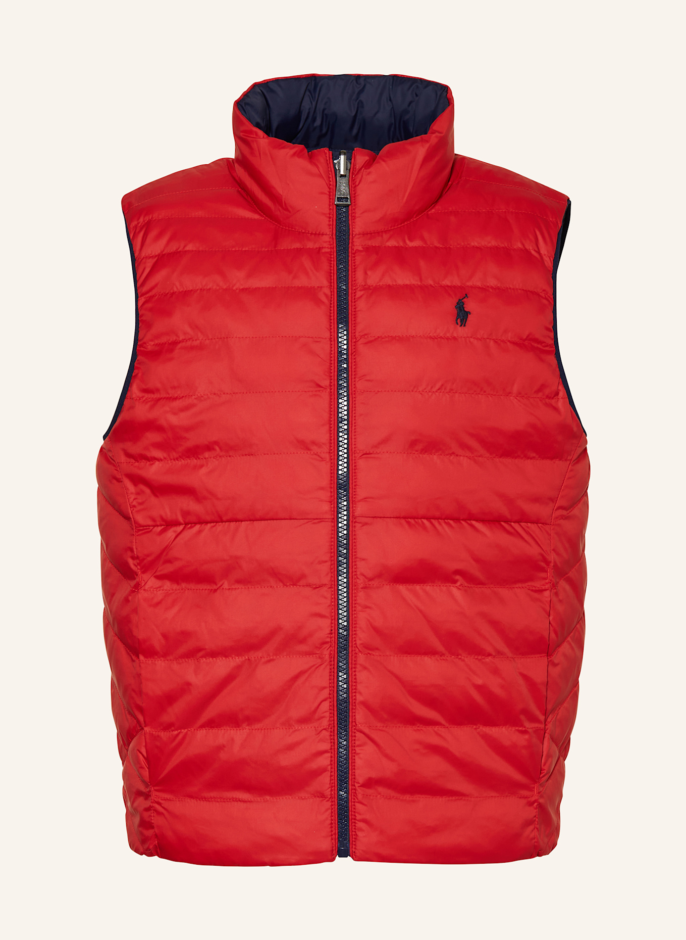 POLO RALPH LAUREN Steppweste zum Wenden: DUNKELBLAU/ ROT
