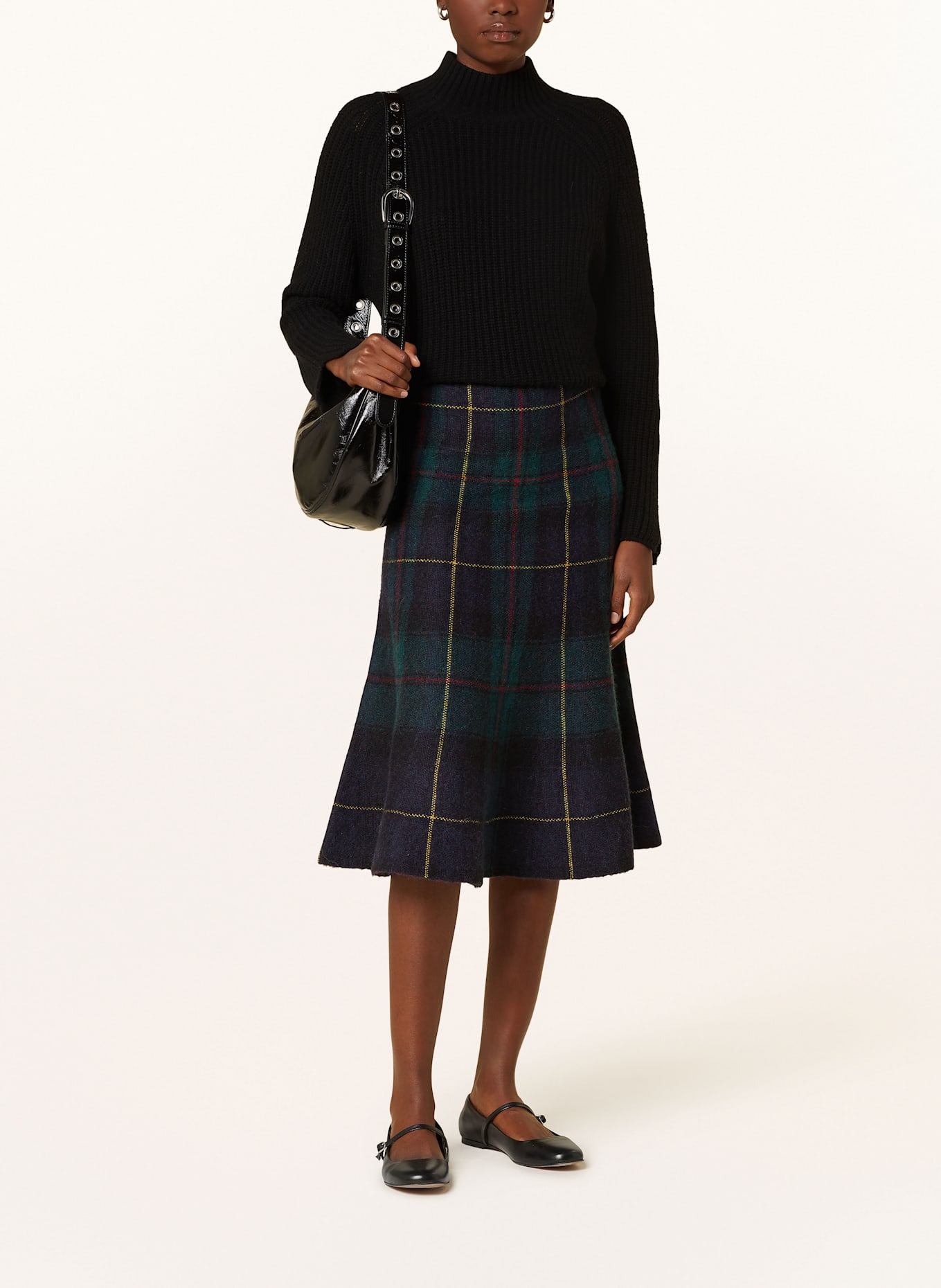 POLO RALPH LAUREN Knit skirt with alpaca