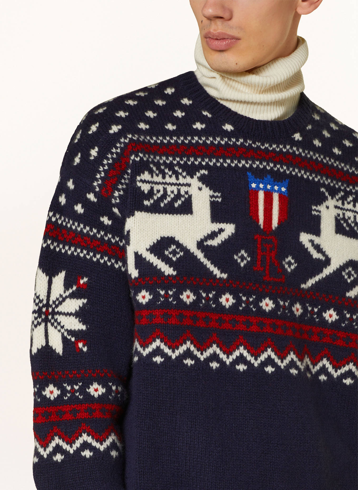 Ralph lauren red white and blue sweater on sale