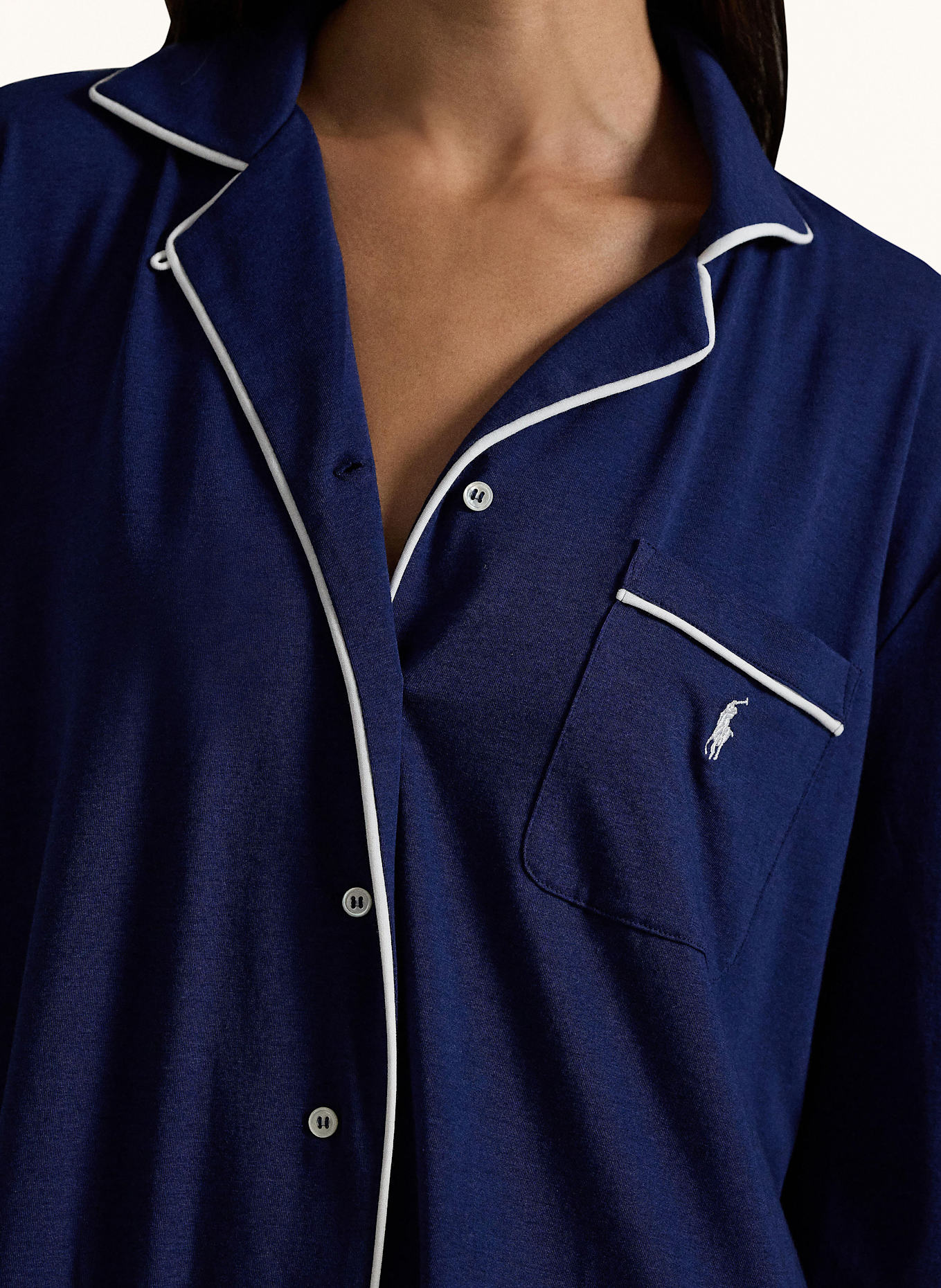 POLO RALPH LAUREN Koszula nocna: GRANATOWY / BIAŁY