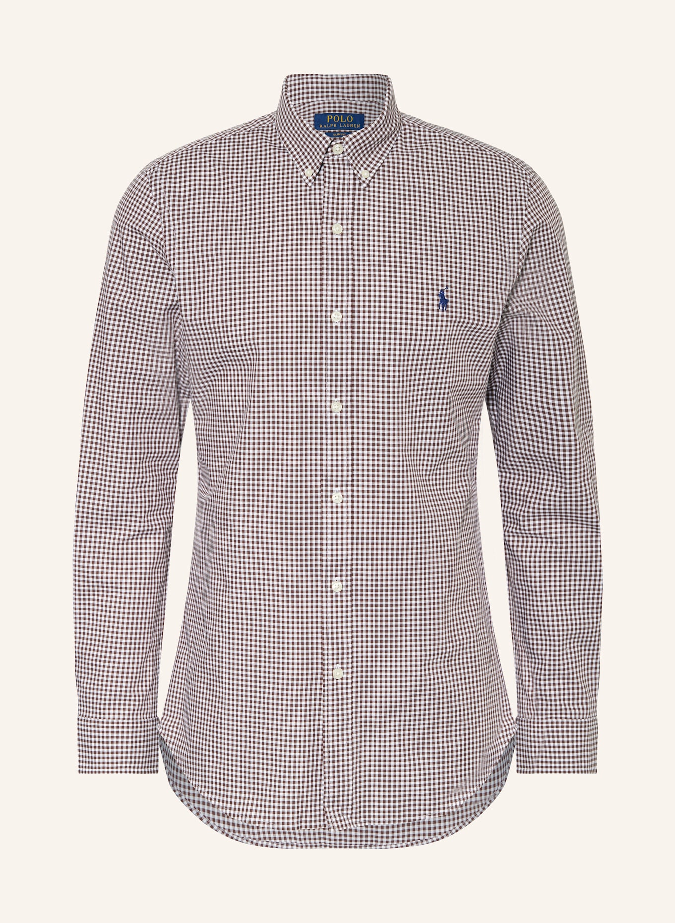 POLO RALPH LAUREN Shirt slim fit: BROWN