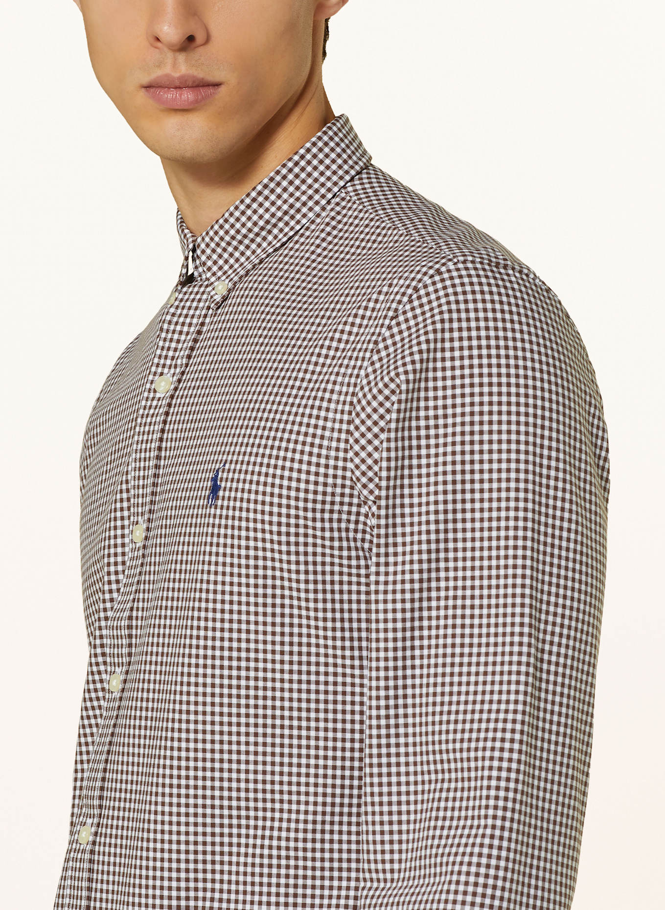 POLO RALPH LAUREN Shirt slim fit: BROWN