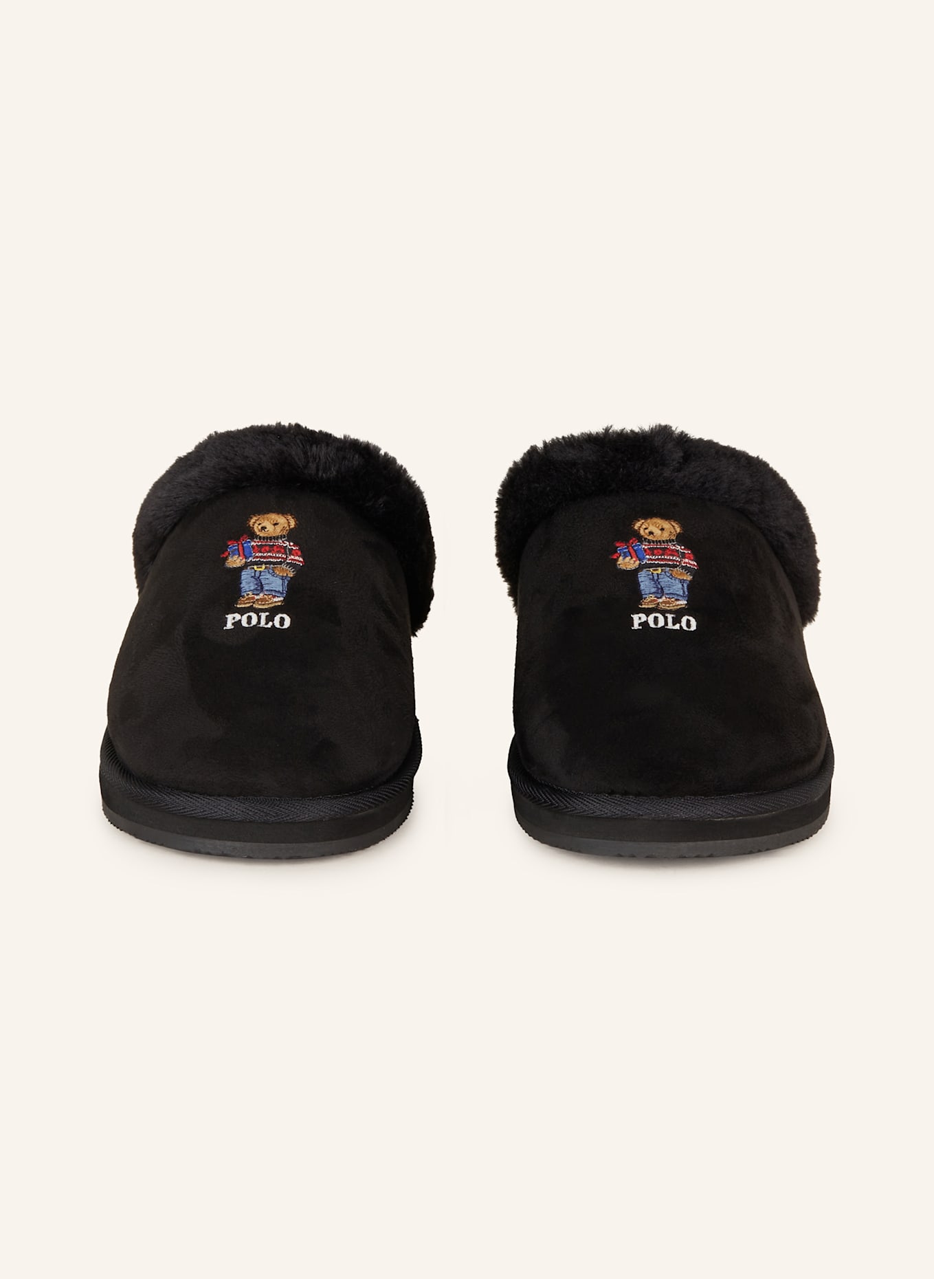 POLO RALPH LAUREN Hausschuhe KAYLEIGH: SCHWARZ