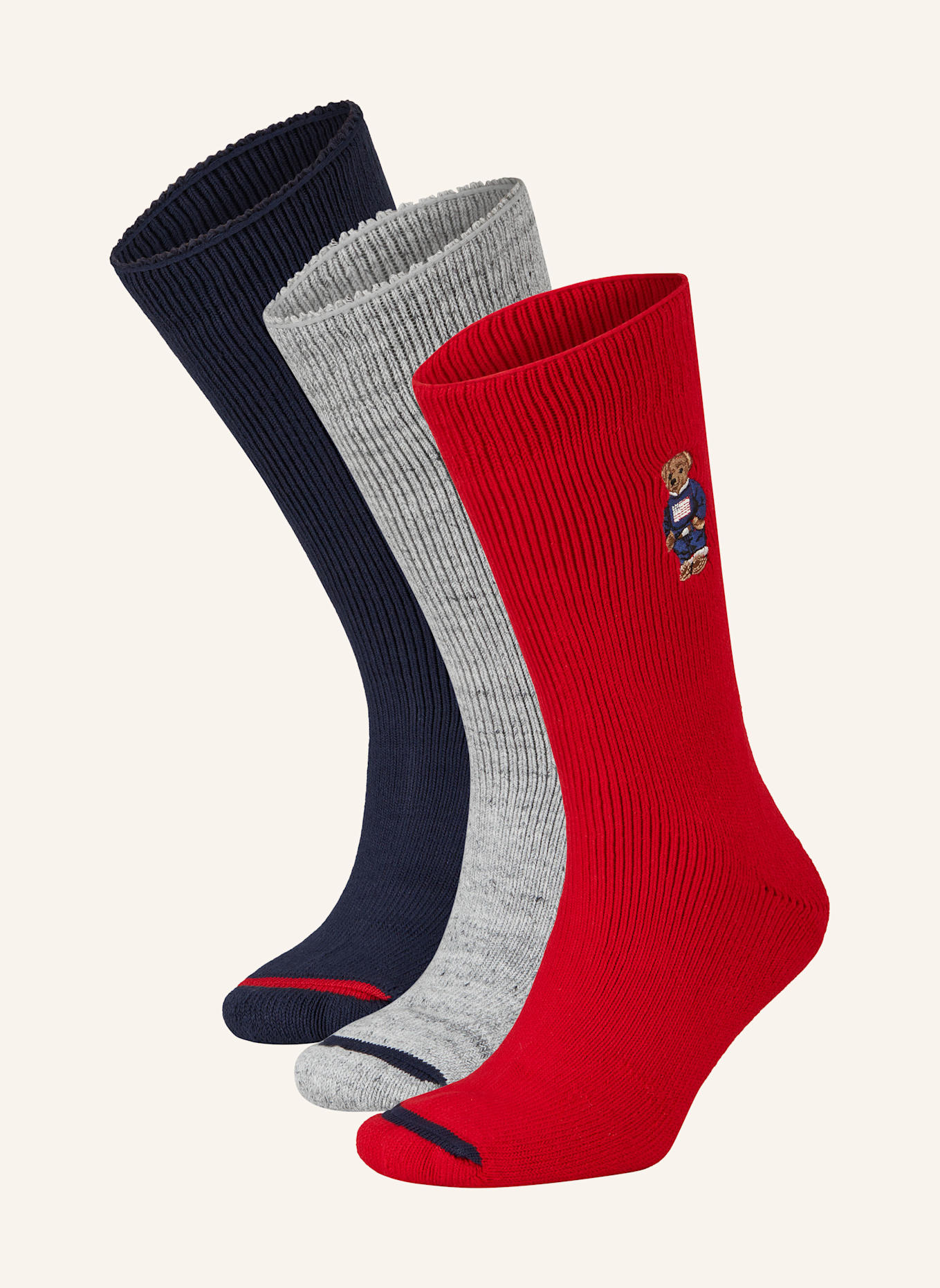 POLO RALPH LAUREN Skarpety, 3 pary, z pudełkiem prezentowym: 001 assorted