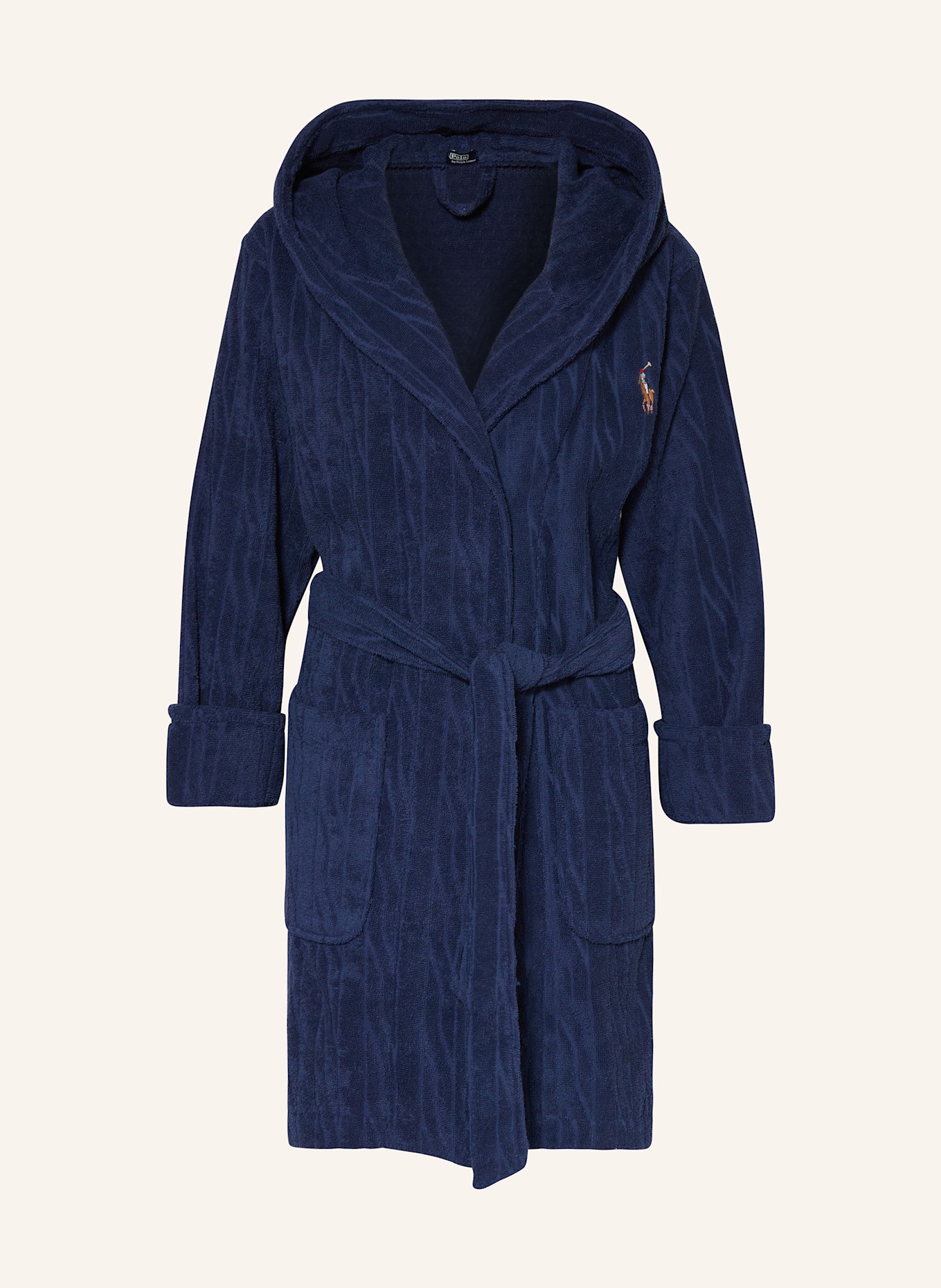 Polo robe with hood top