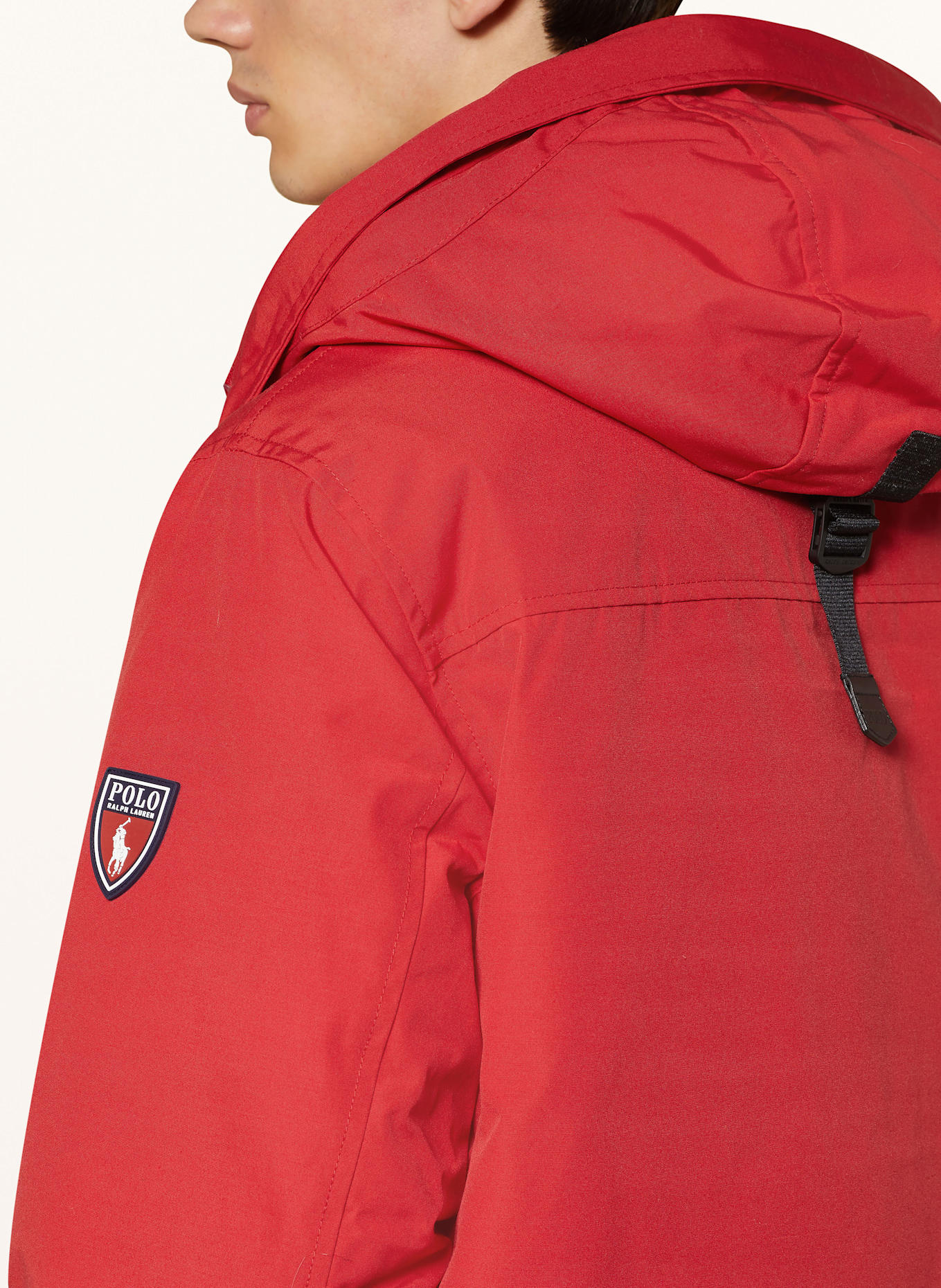 POLO RALPH LAUREN Down parka with detachable faux fur: RED