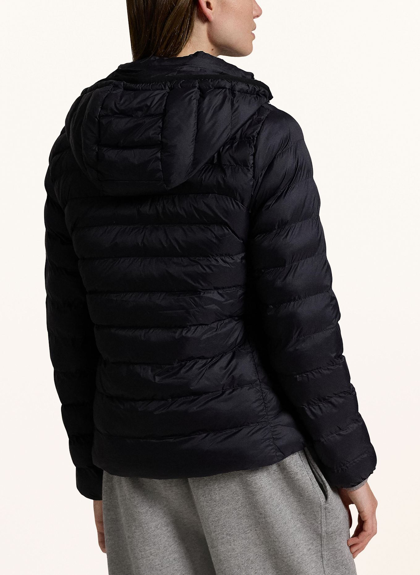 POLO RALPH LAUREN Steppjacke mit abnehmbarer Kapuze: SCHWARZ