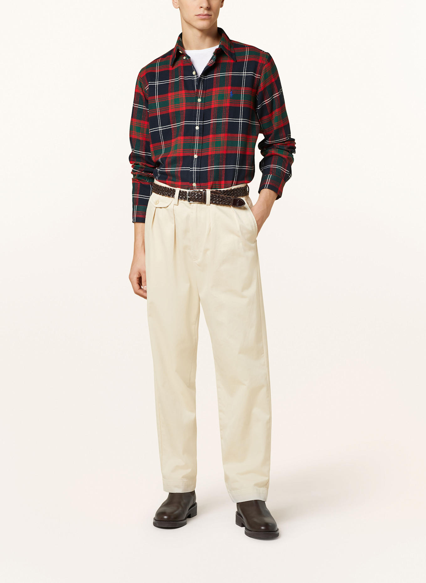 POLO RALPH LAUREN Flanellhemd Comfort Fit: DUNKELBLAU / ROT / DUNKELGRÜN