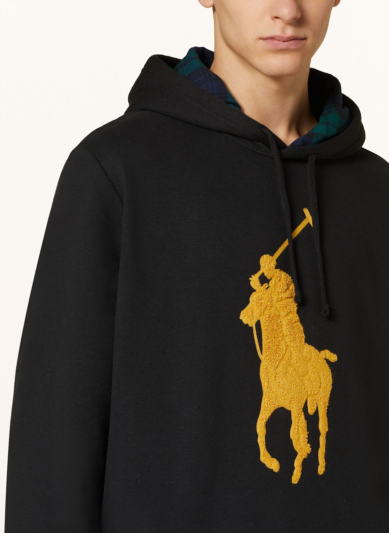 POLO RALPH LAUREN Hoodie in schwarz