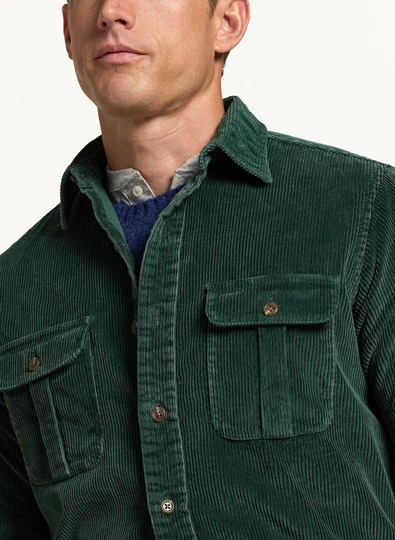 POLO RALPH LAUREN Cord-Overshirt: GRÜN