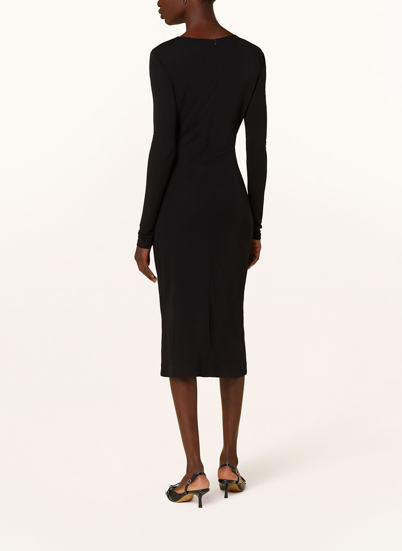 BOSS Pouzdrové šaty EDENI: ČERNÁ