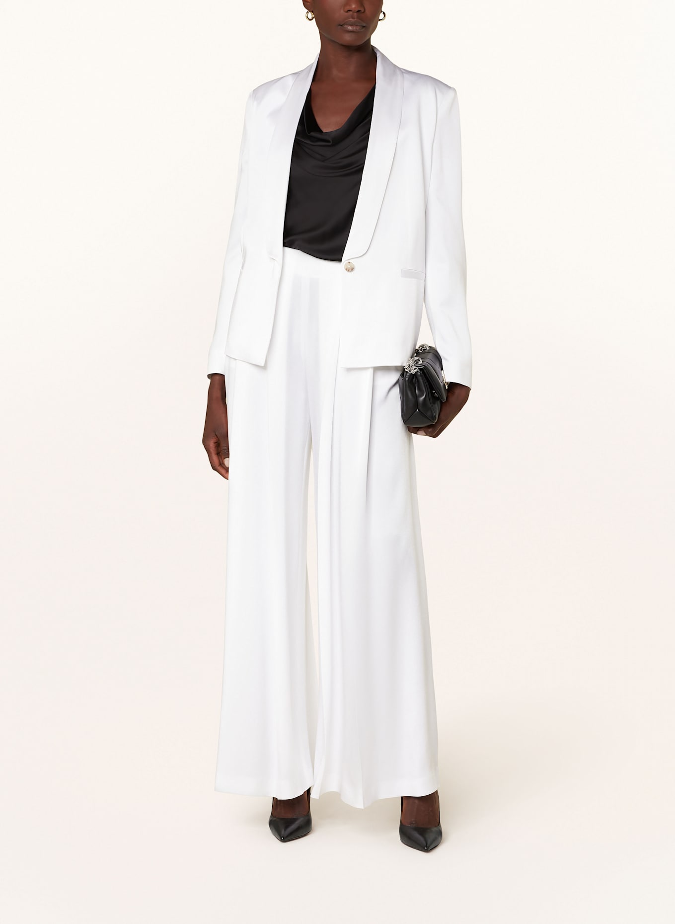 BOSS Saténový blejzr JANKA3: BÍLÁ