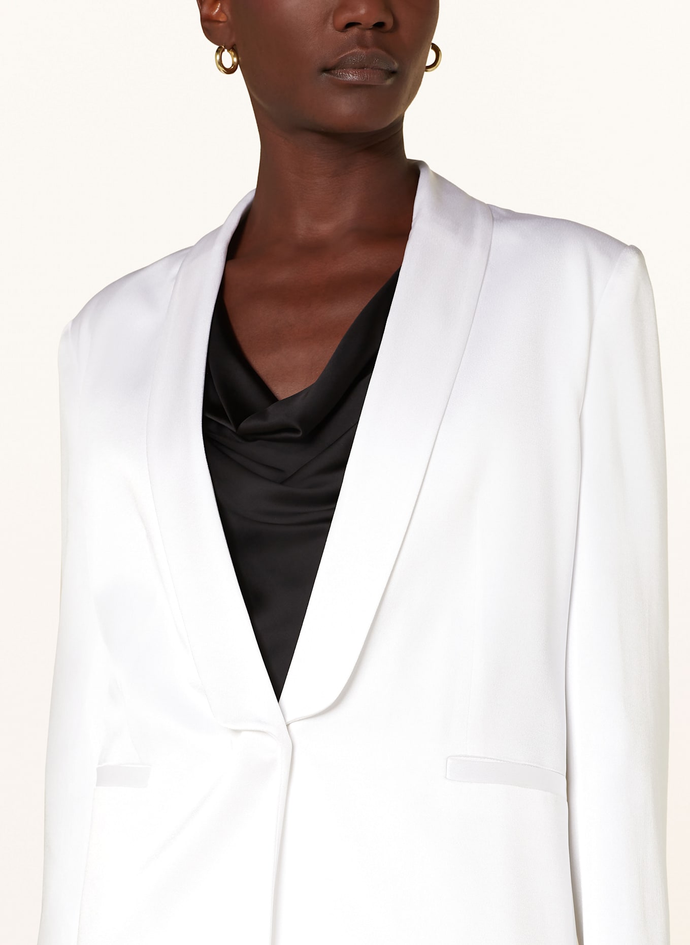 BOSS Saténový blejzr JANKA3: BÍLÁ