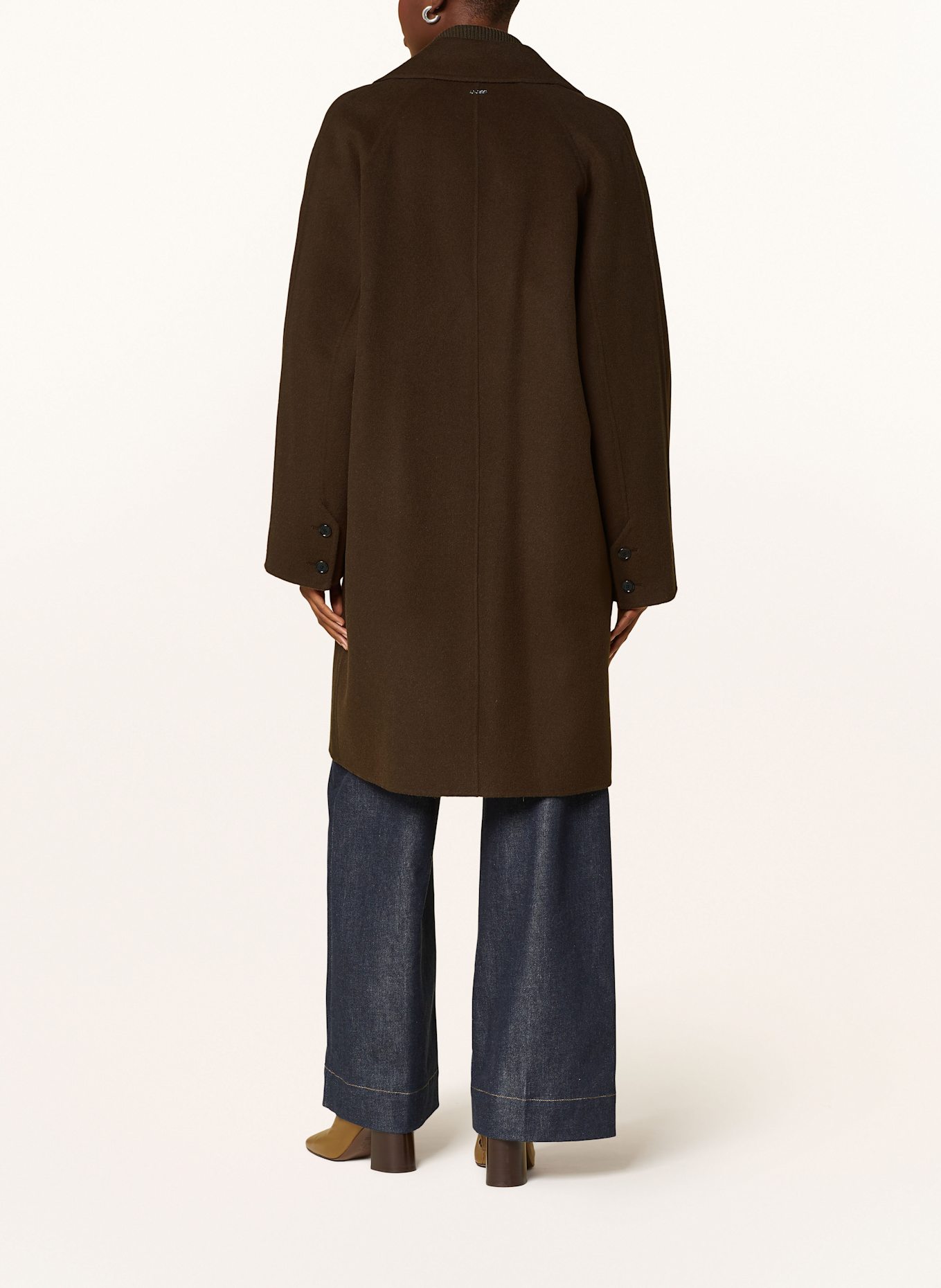 BOSS Oversized-Wollmantel CATTINA: KHAKI
