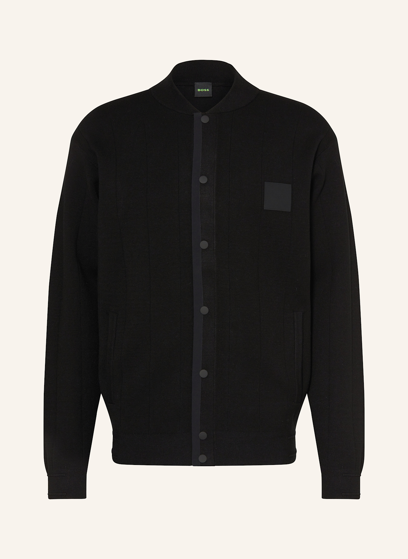 BOSS Strickjacke: SCHWARZ