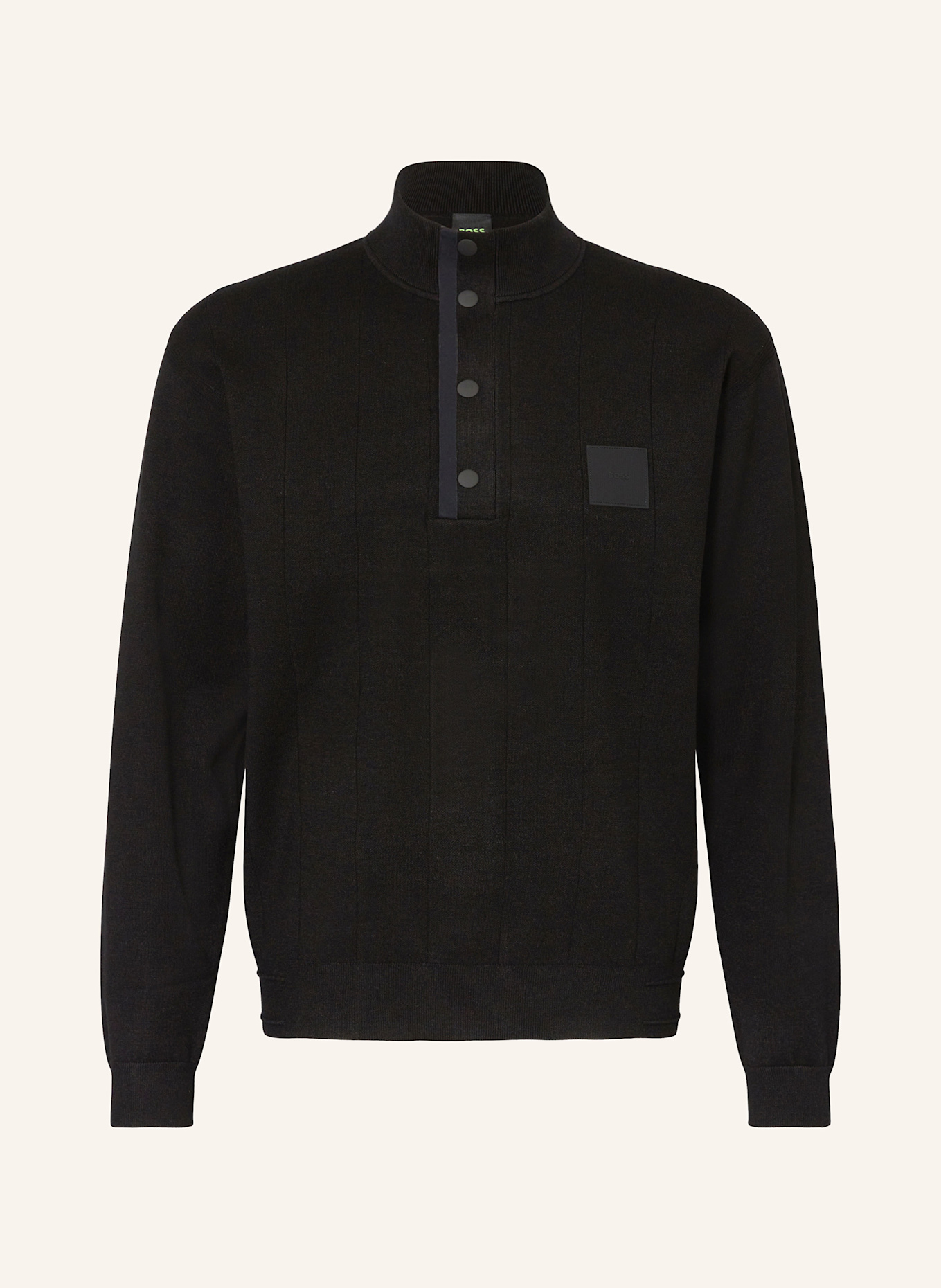 BOSS Pullover NEEDLE: SCHWARZ