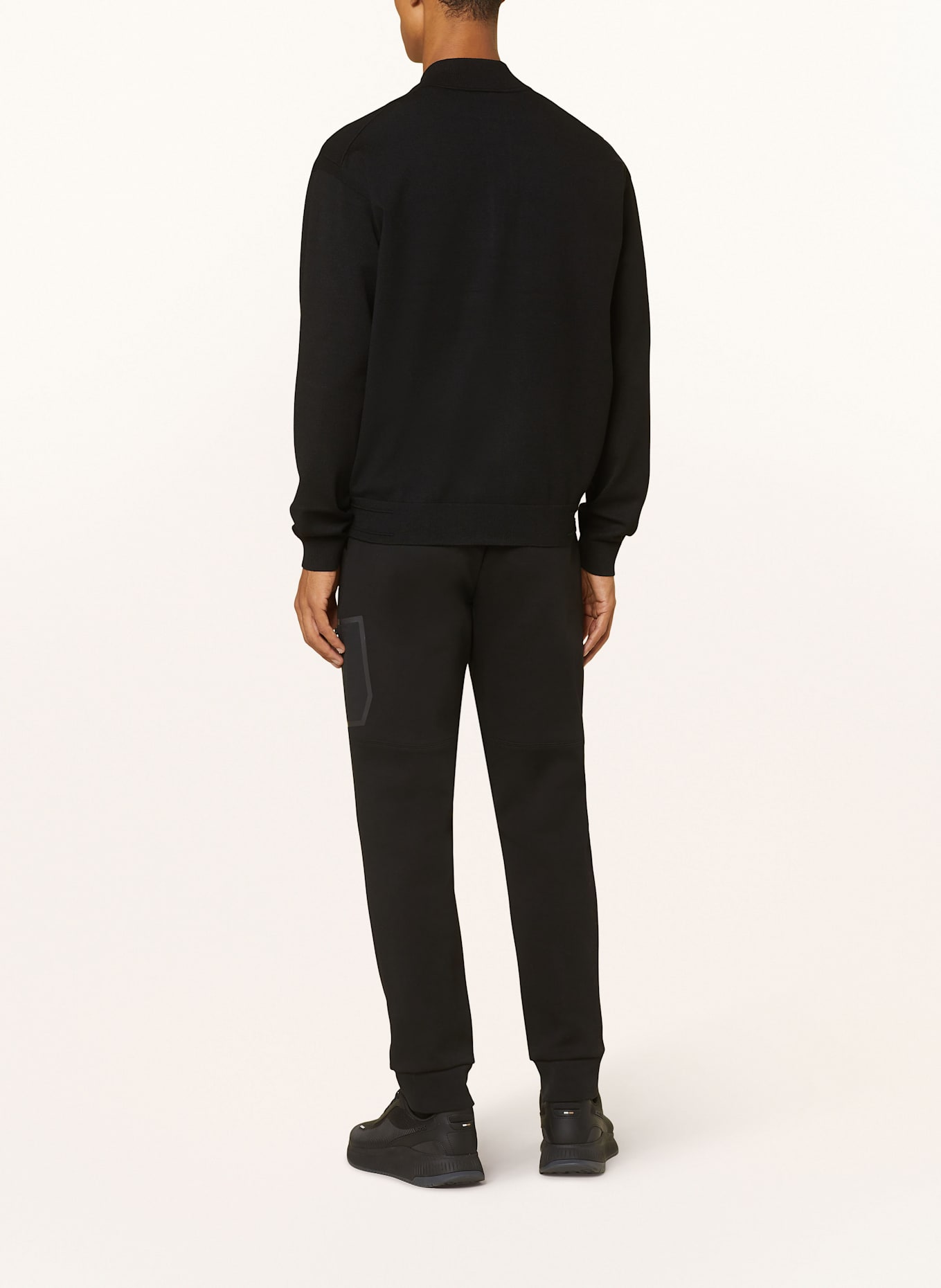 BOSS Pullover NEEDLE: SCHWARZ