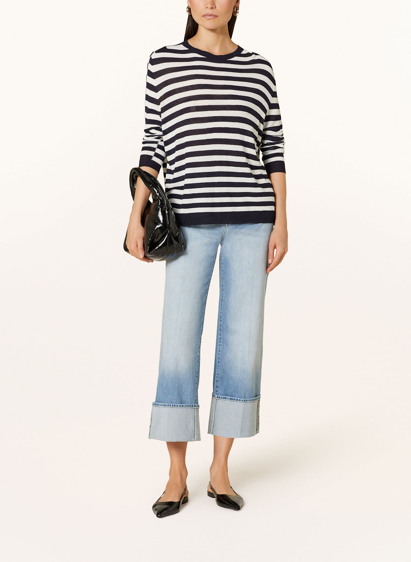 Rich & Royal Pullover: DUNKELBLAU / WEISS