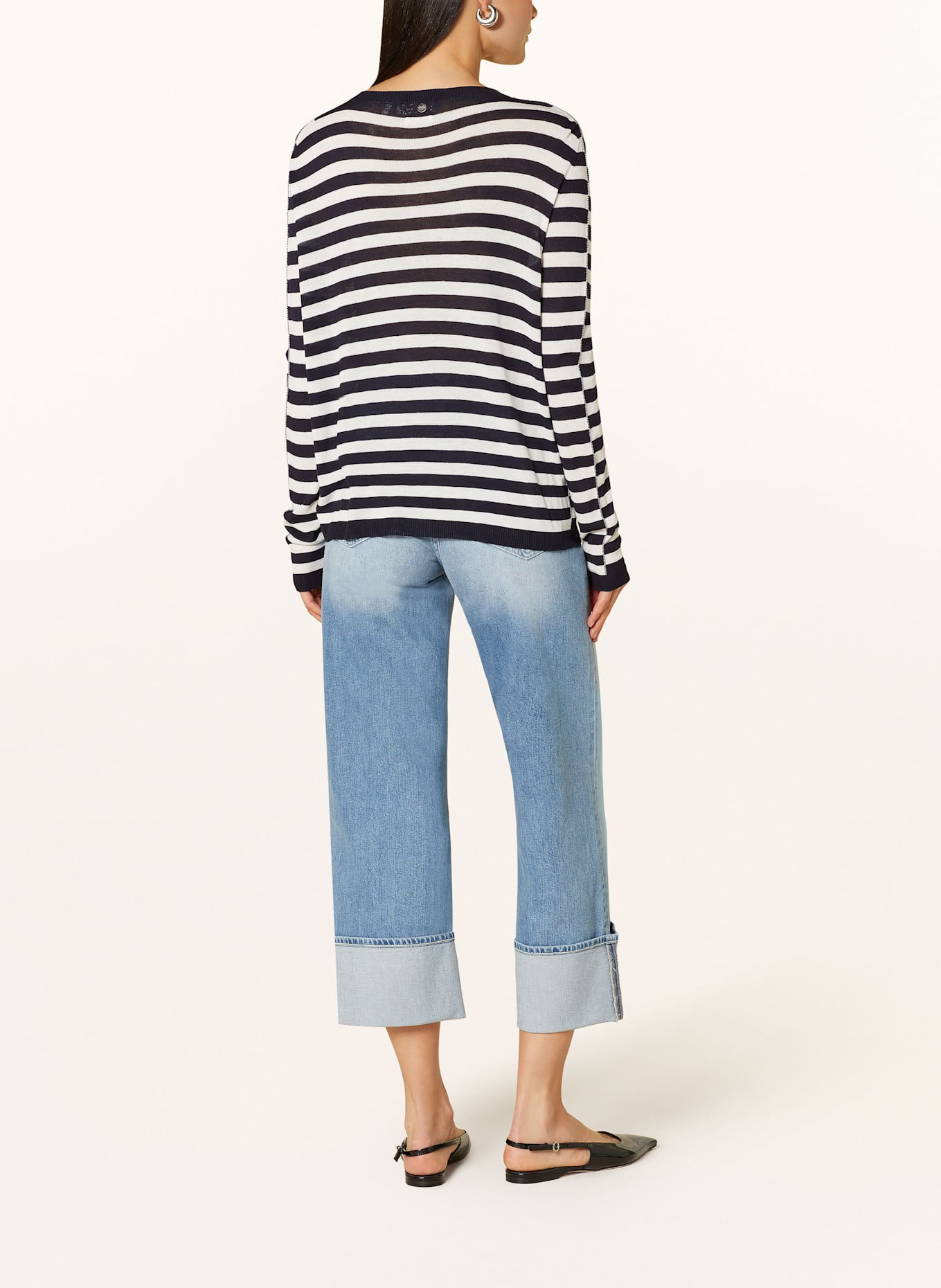 Rich & Royal Pullover: DUNKELBLAU / WEISS