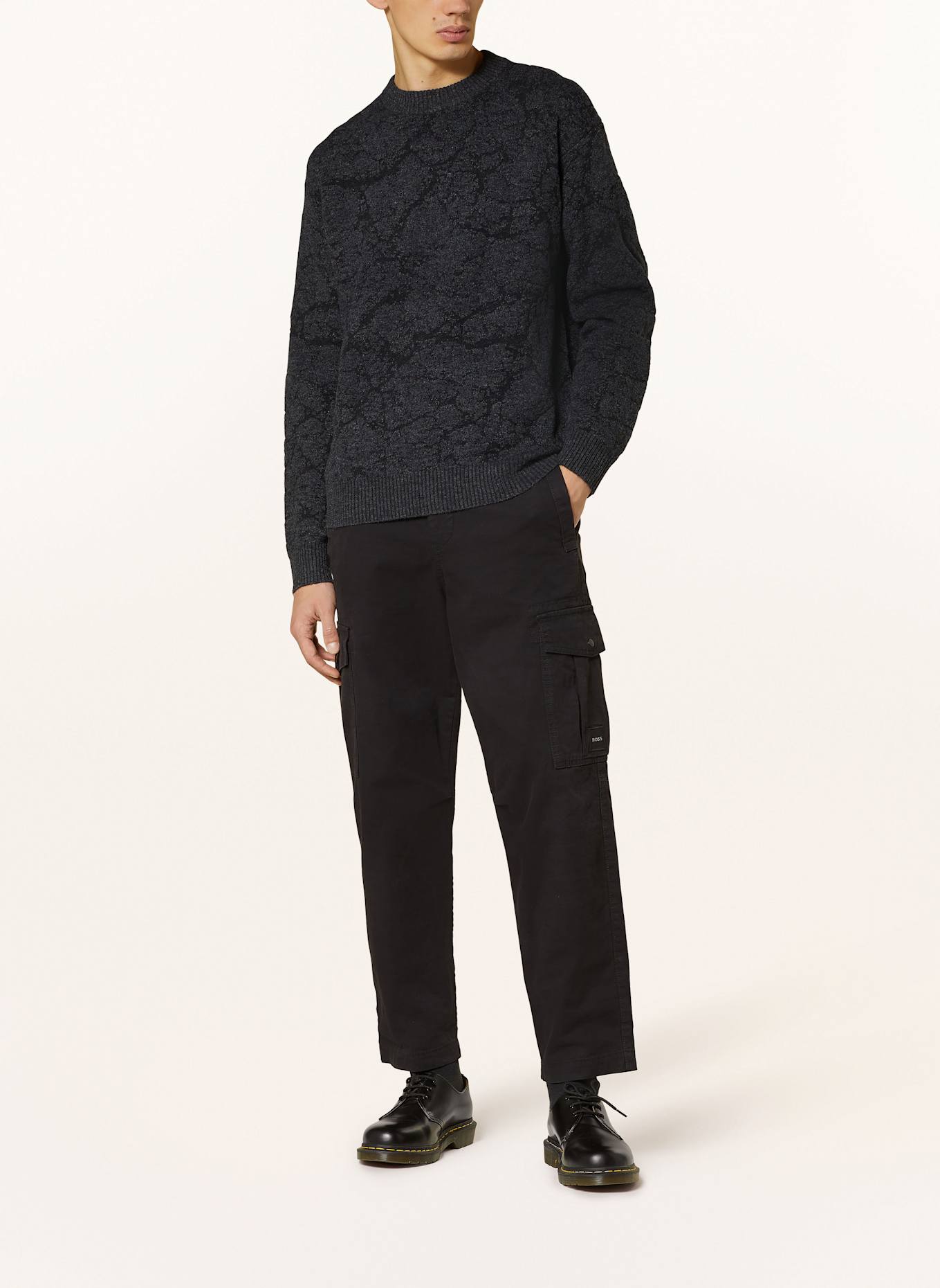 BOSS Svetr KRATERE: ČERNÁ