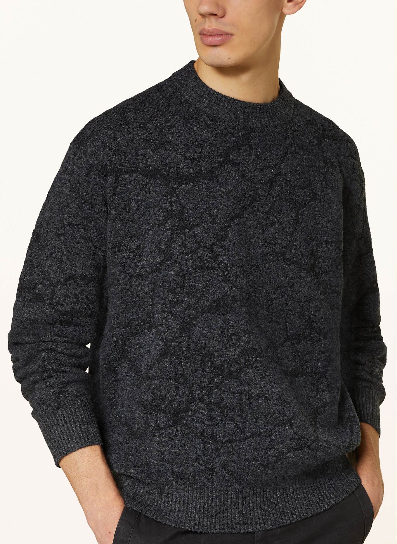 BOSS Svetr KRATERE: ČERNÁ