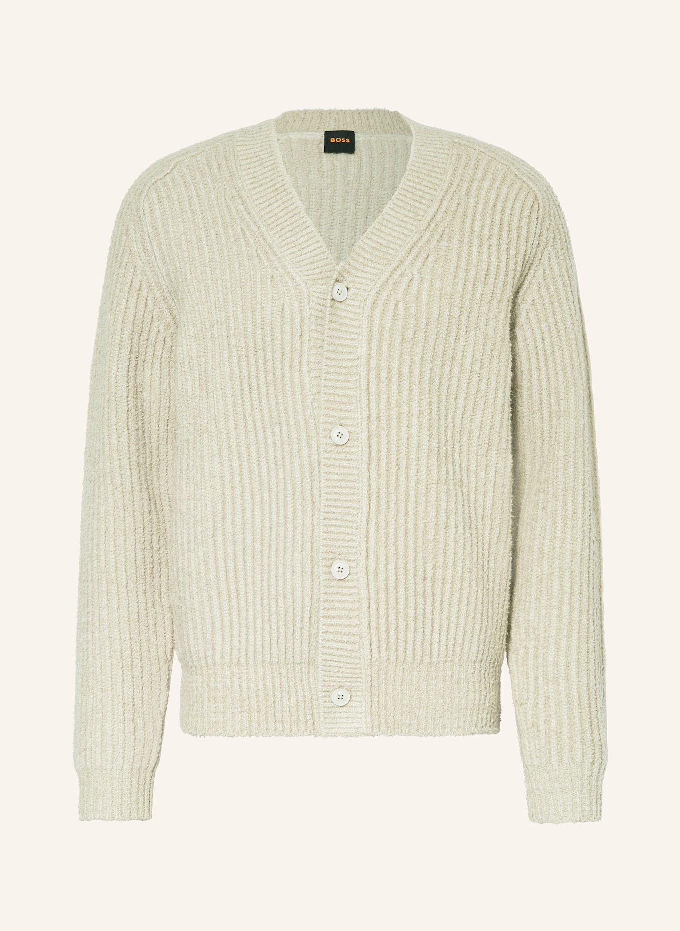 BOSS Strickjacke KARDIRICE in beige