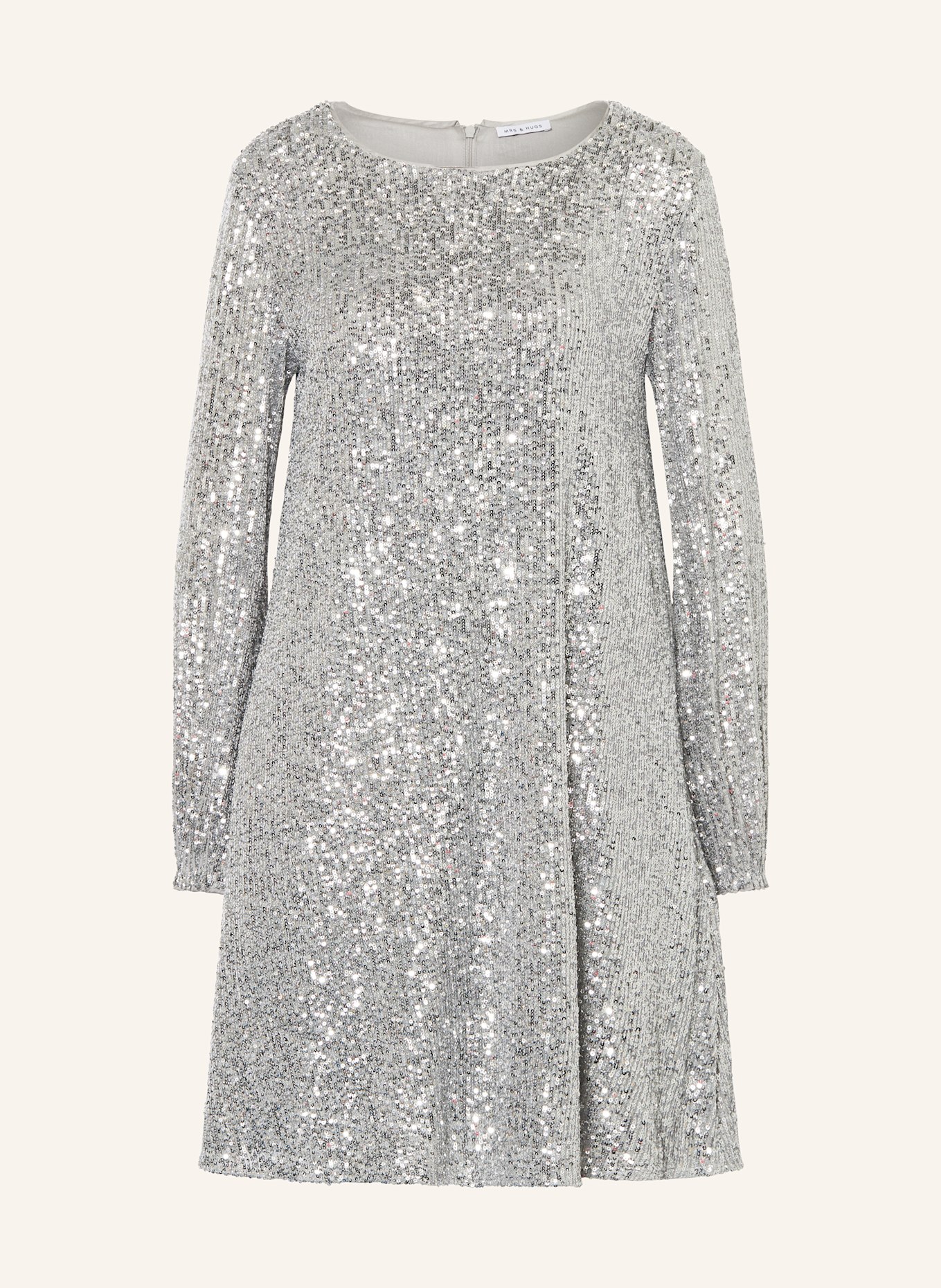 MRS & HUGS Robe de cocktail à paillettes: ARGENT