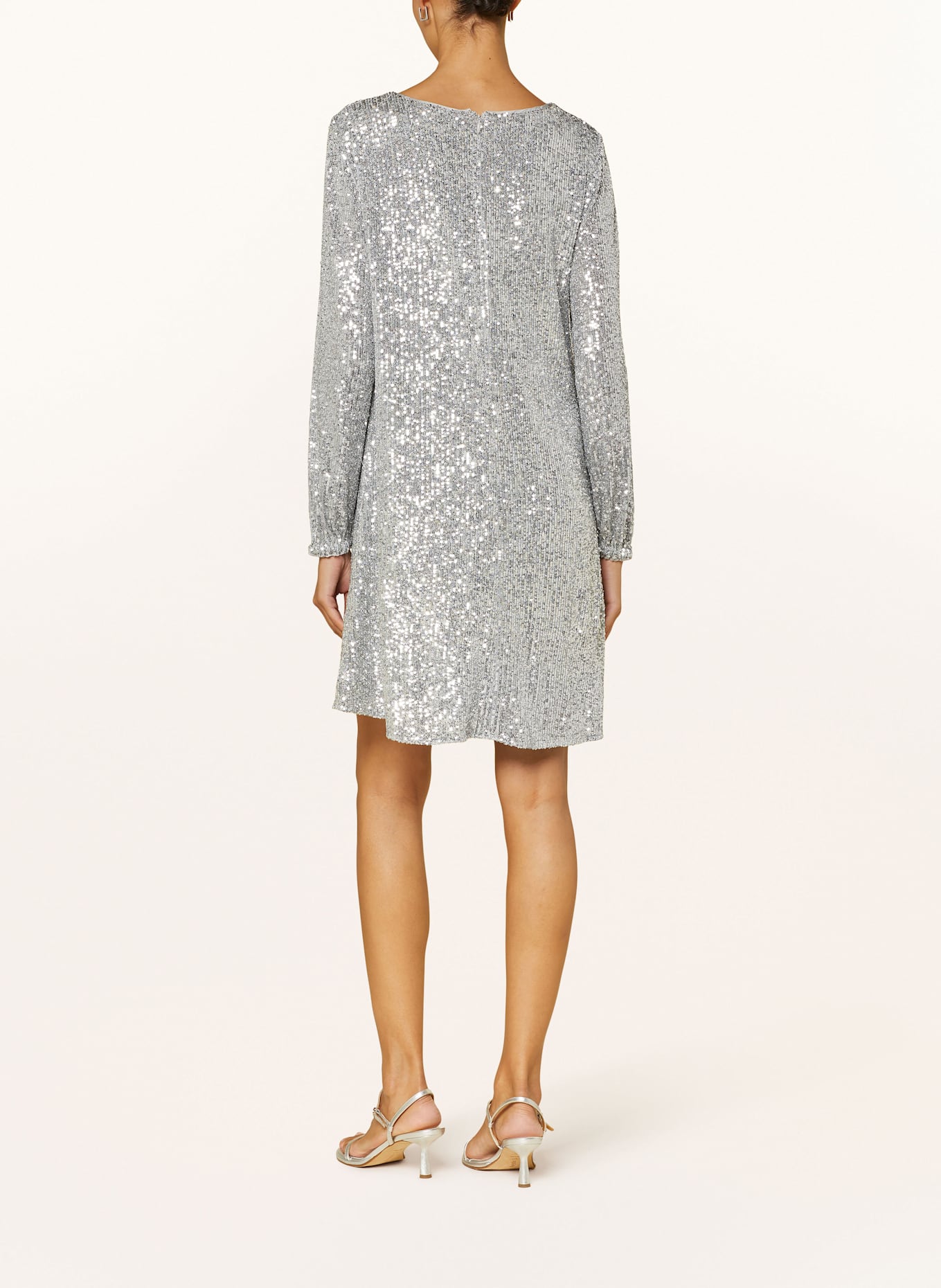 MRS & HUGS Robe de cocktail à paillettes: ARGENT