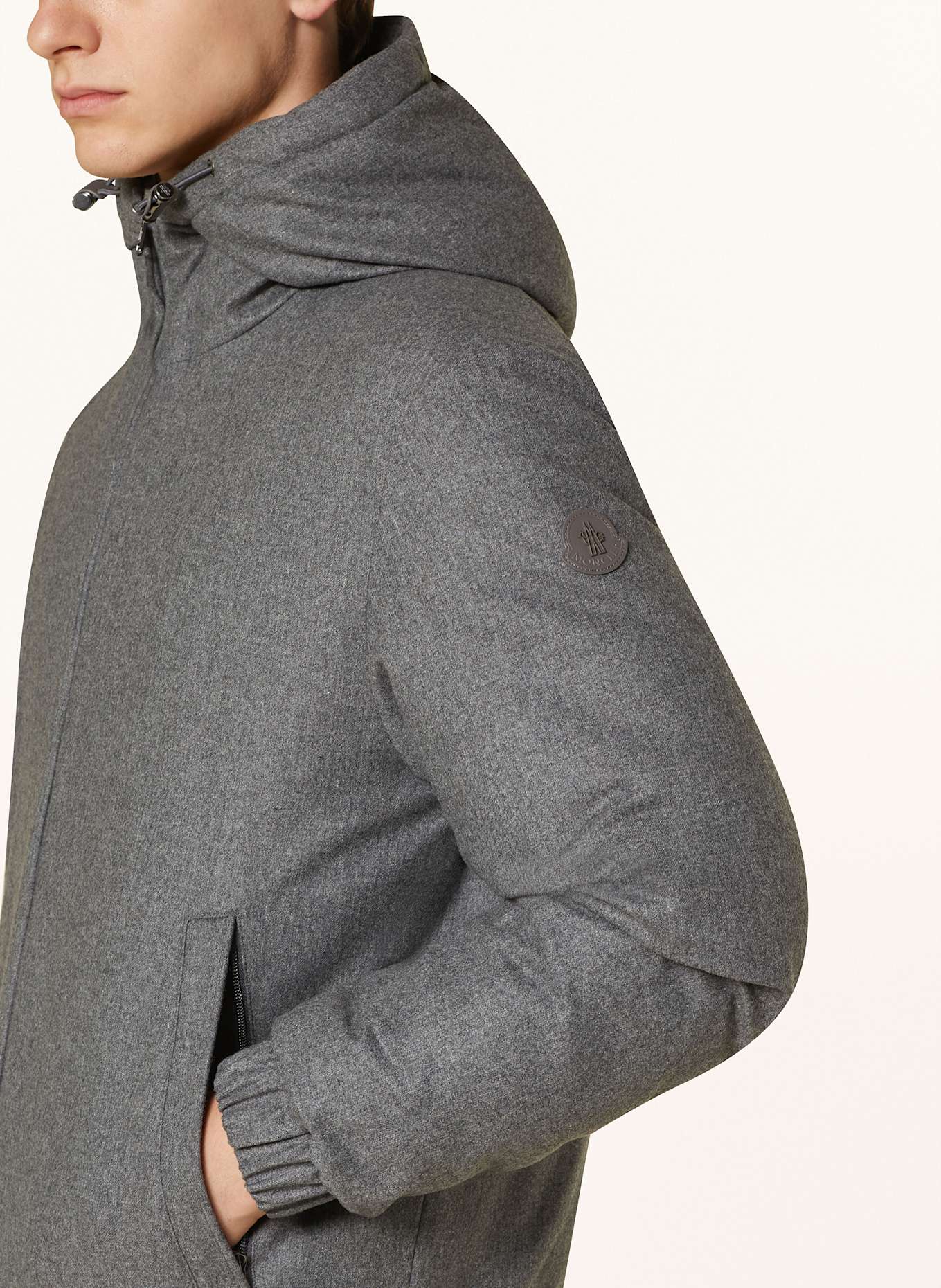 MONCLER Daunenjacke TORRANI mit Cashmere: GRAU