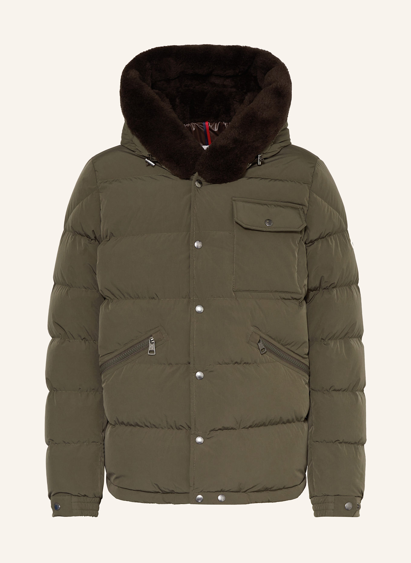 MONCLER MARCELETTES down jacket with faux fur